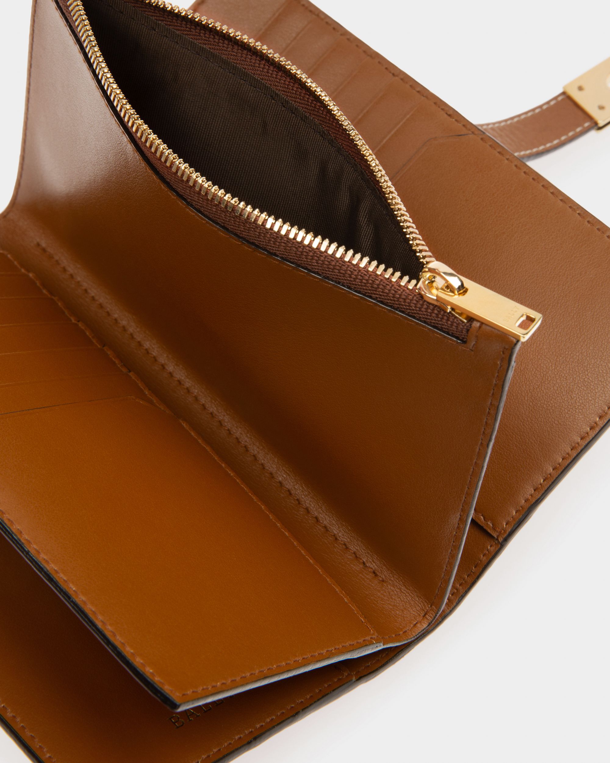 Amber Portefeuille En Cuir Marron - Femme - Bally - 04