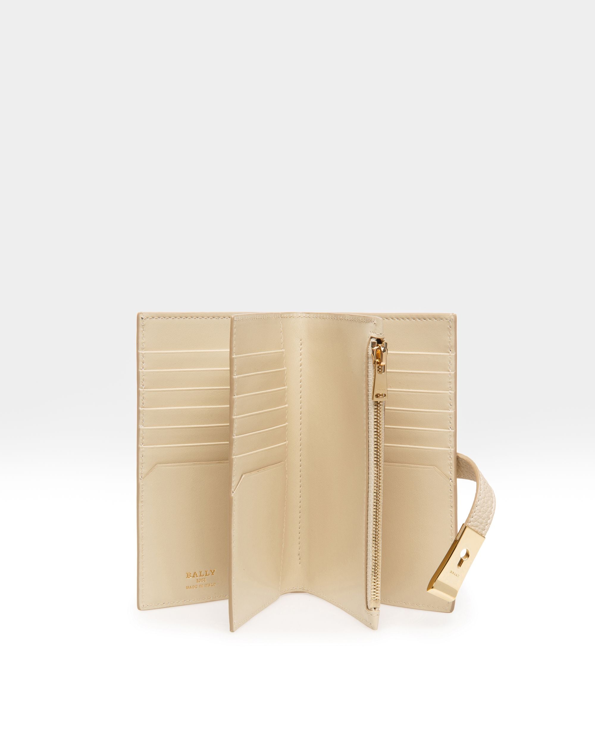 Amber Brieftasche Aus Hellbeigem Leder Im Französischen Format - Damen - Bally - 03