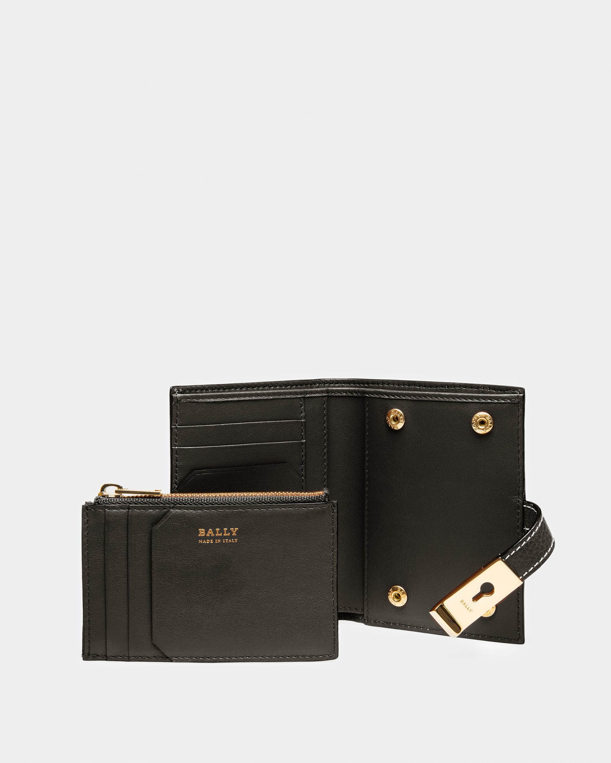 Assen Tarjetero En Piel De Color Negro - Mujer - Bally - 05