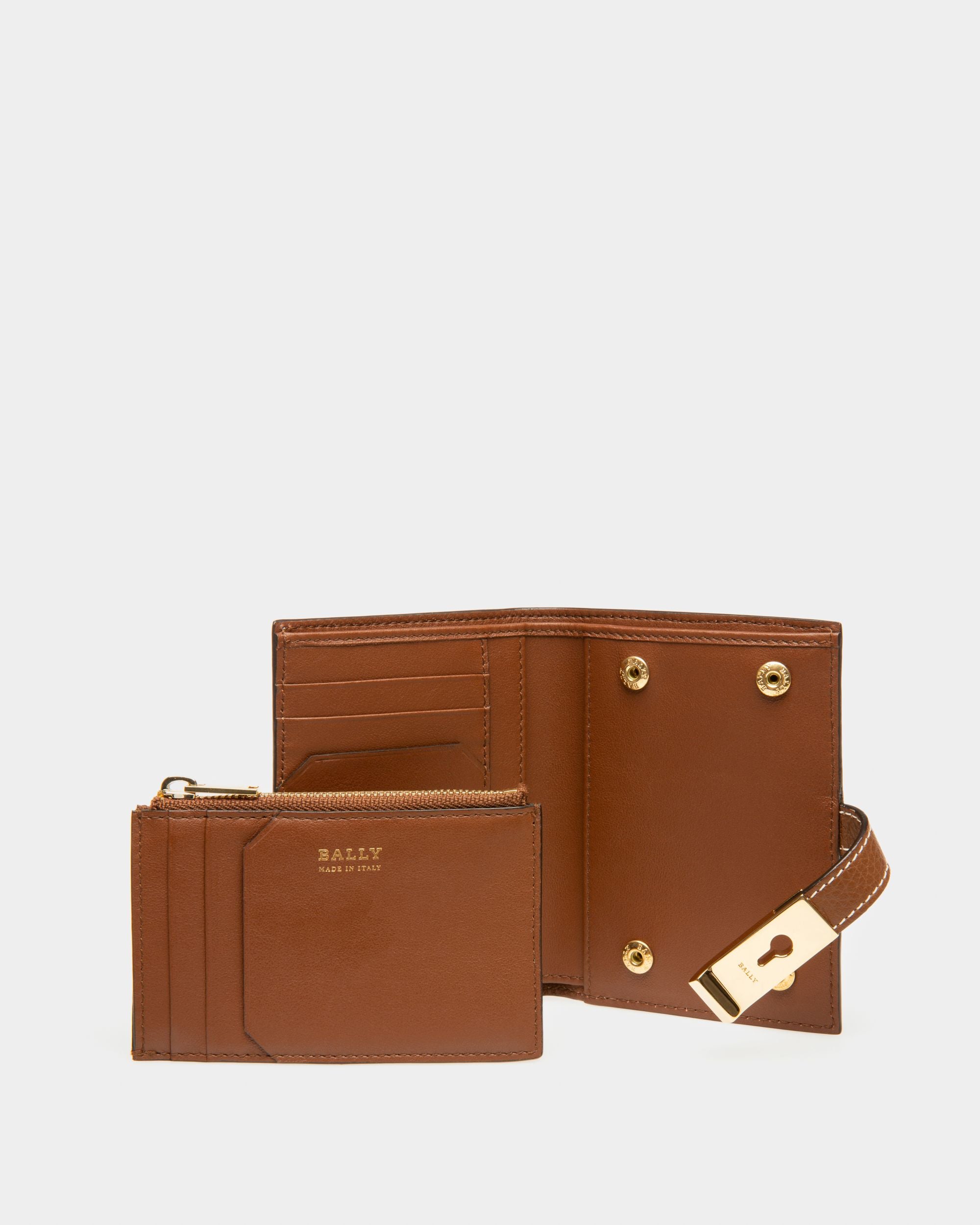 Assen Porte-Cartes En Cuir Marron - Femme - Bally - 05