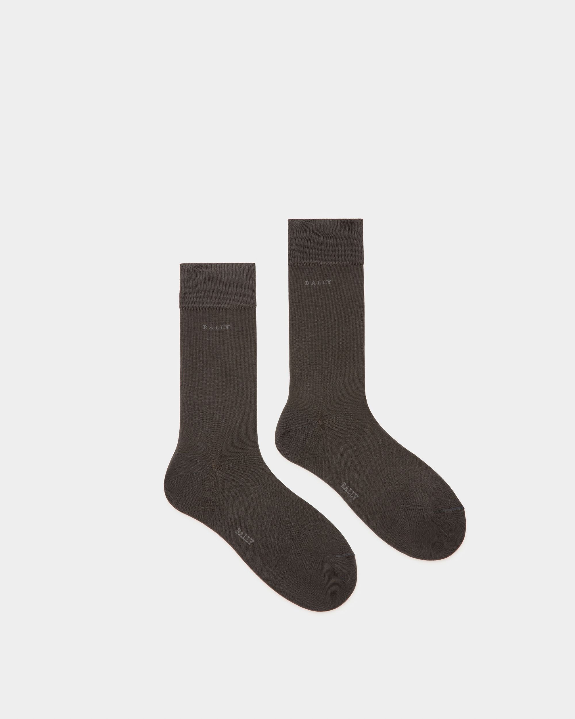 Chaussettes En Coton Mélangé Gris - Homme - Bally - 01