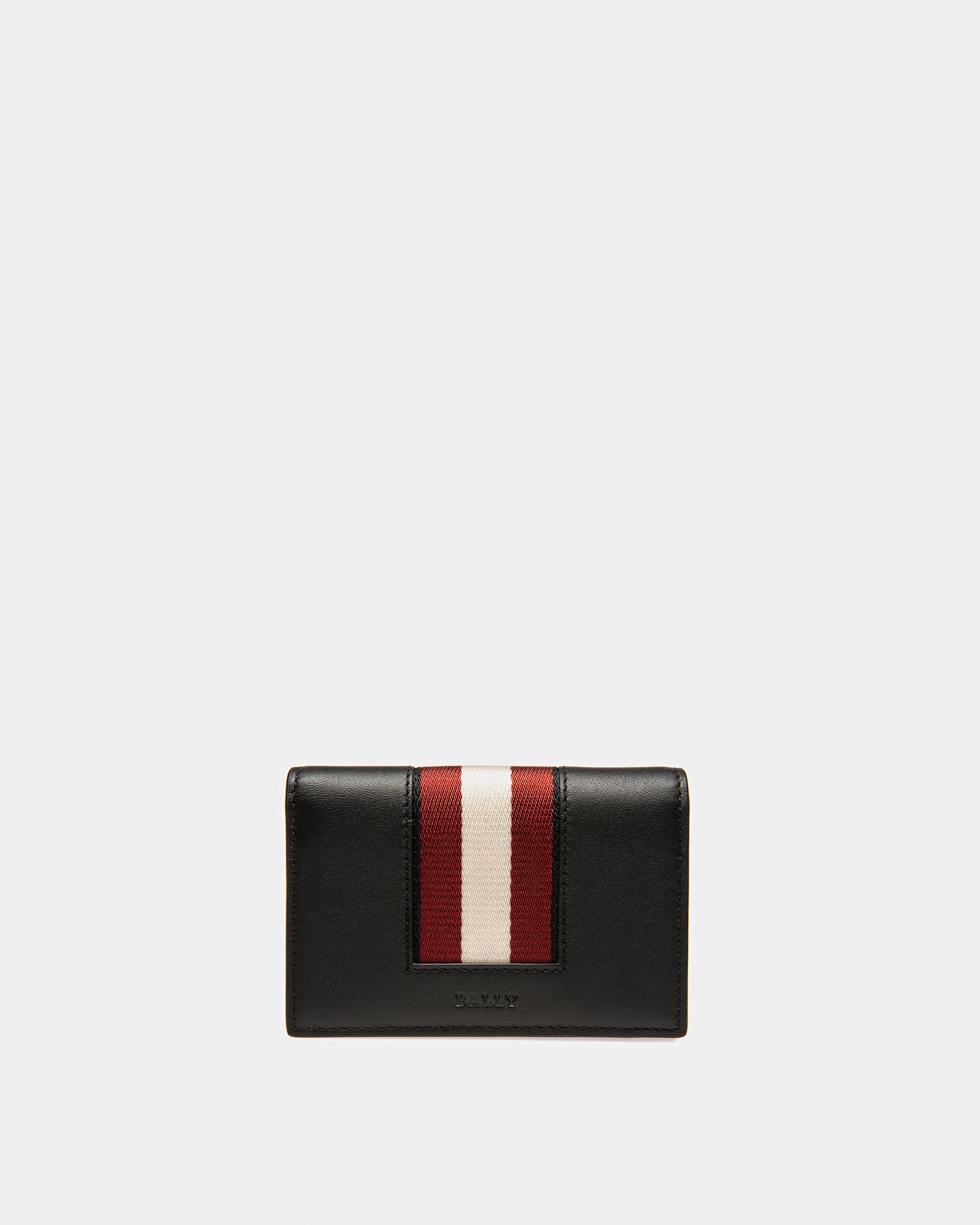 Balee Leather Business Card Holder In Black - Men's - Bally - 01
