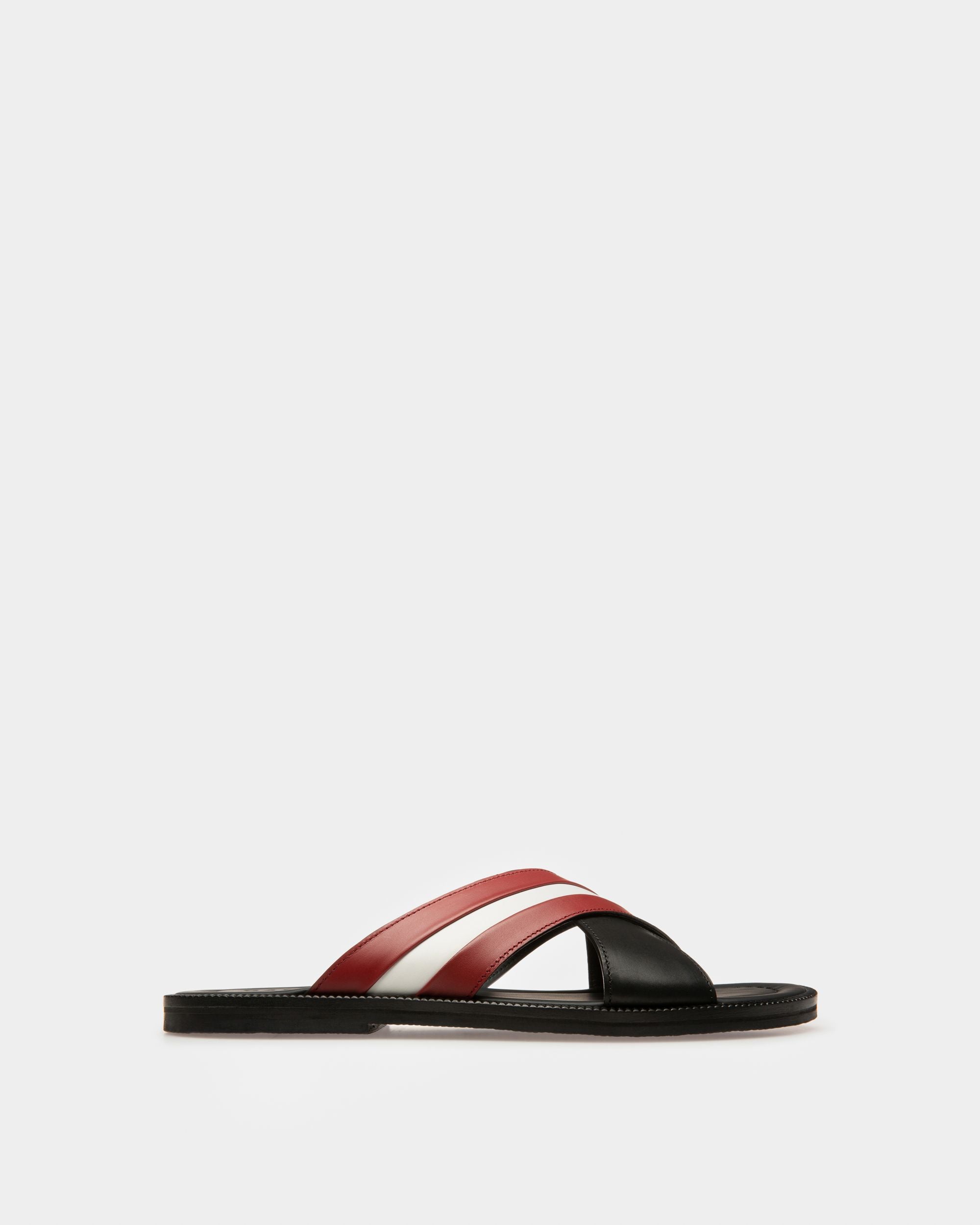 Jaabir Leather Sandals In Black - Homme - Bally - 01
