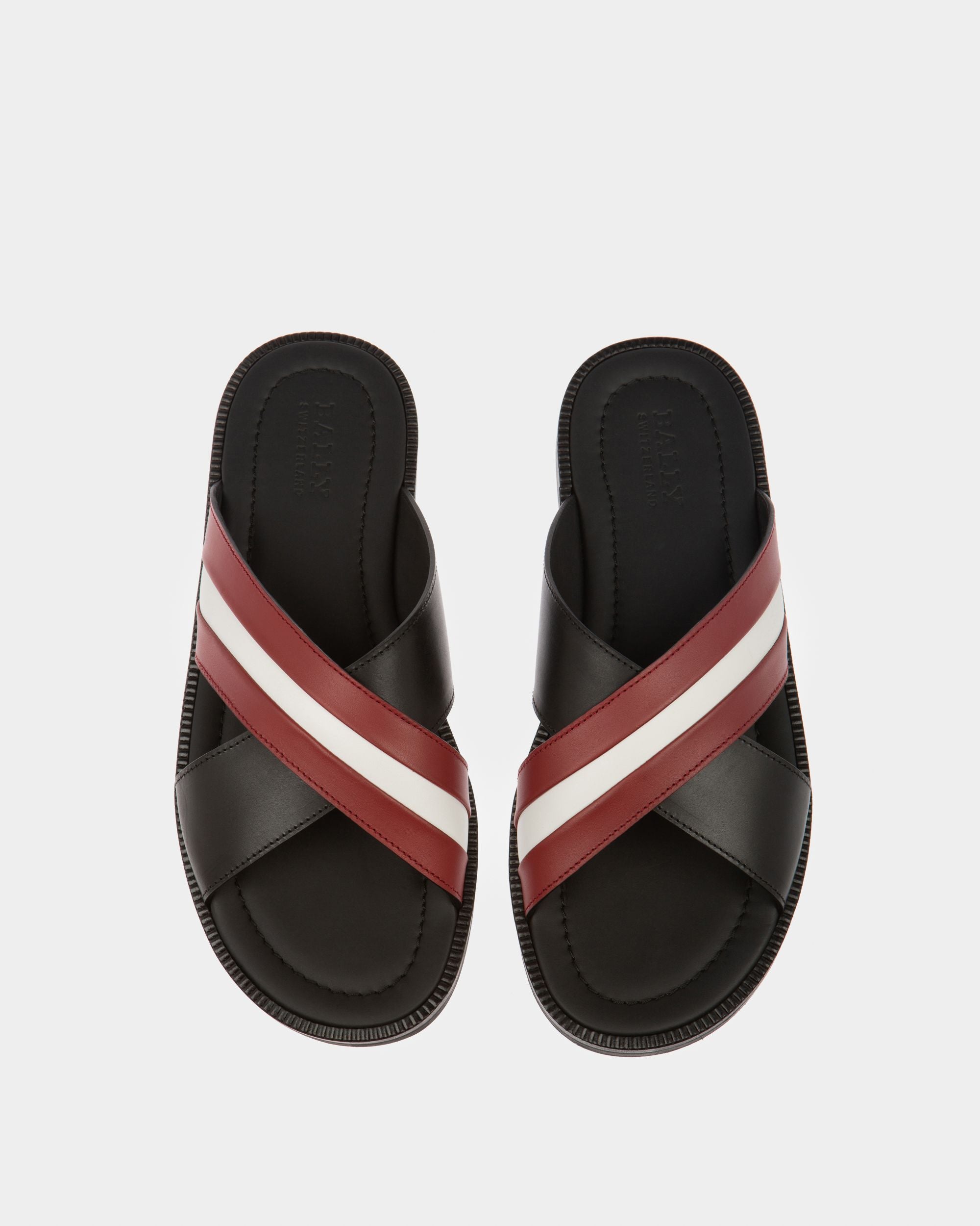 Jaabir Leather Sandals In Black - Homme - Bally - 02