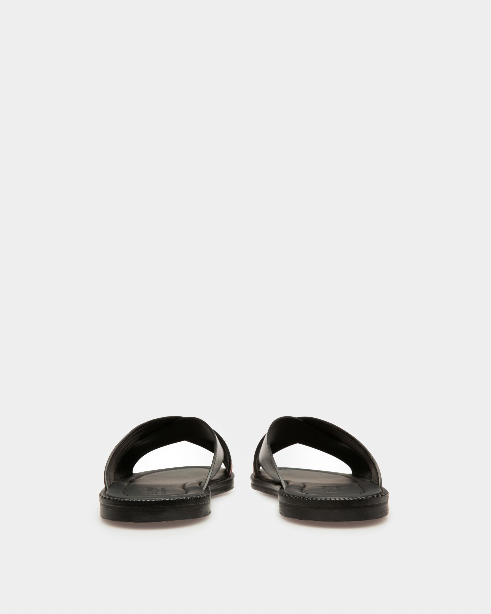 Jaabir Leather Sandals In Black - Homme - Bally - 03