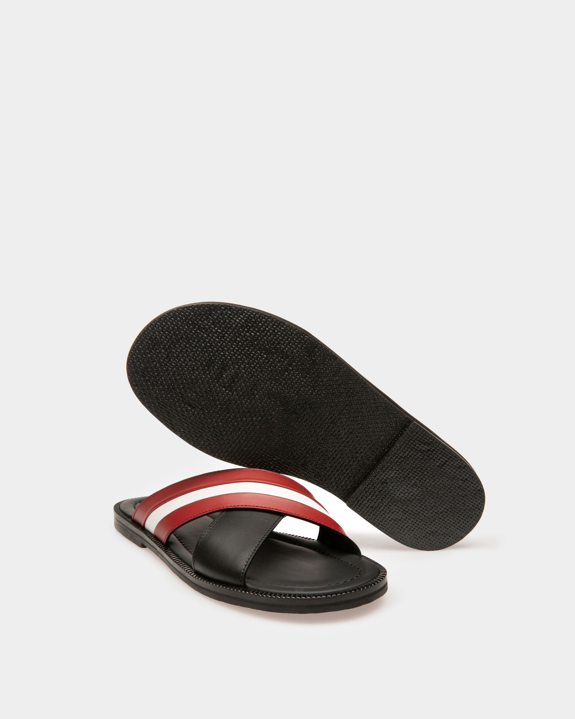 Jaabir Leather Sandals In Black - Homme - Bally - 04