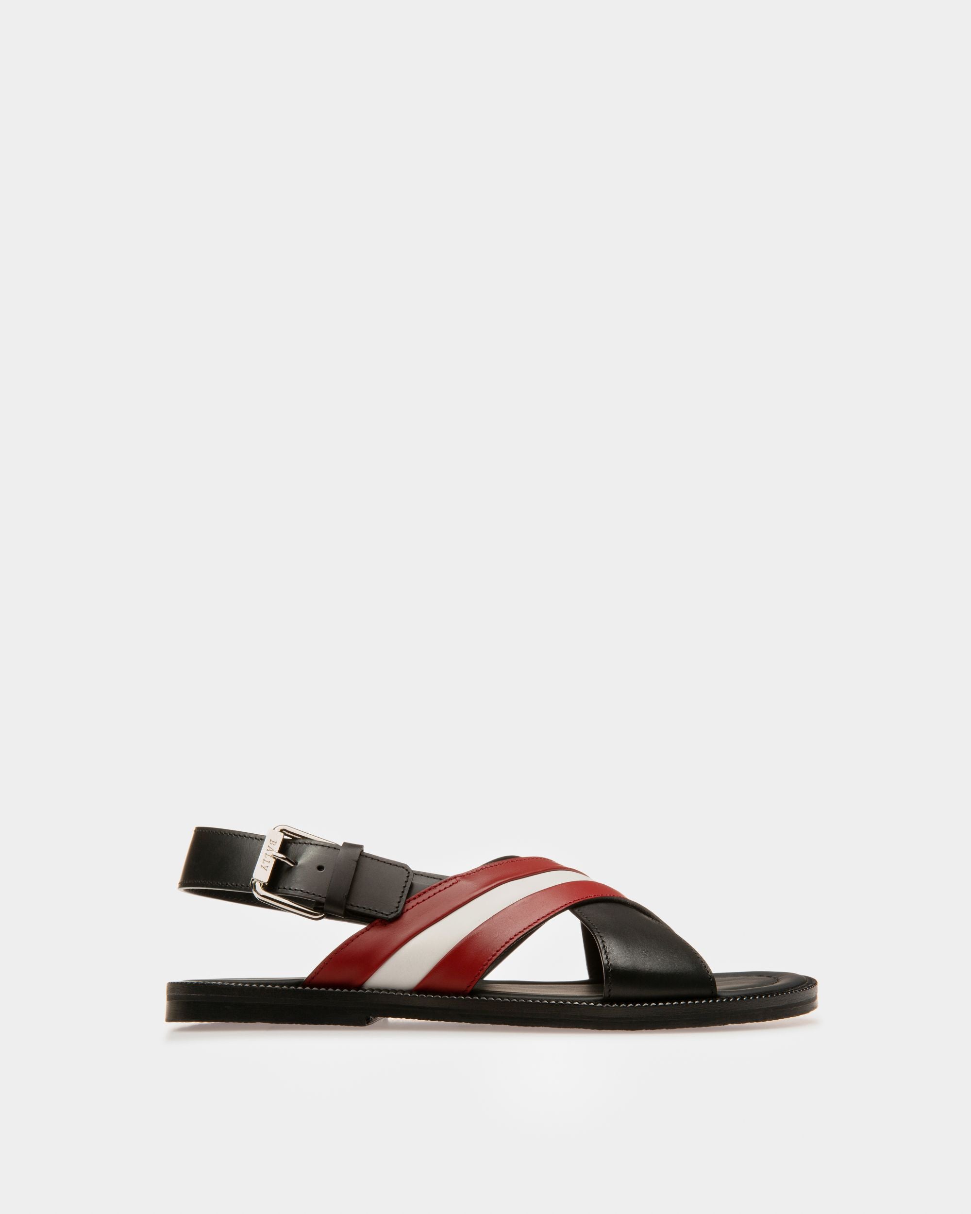 Jamaal Sandales Croisées En Cuir Noir - Homme - Bally - 01