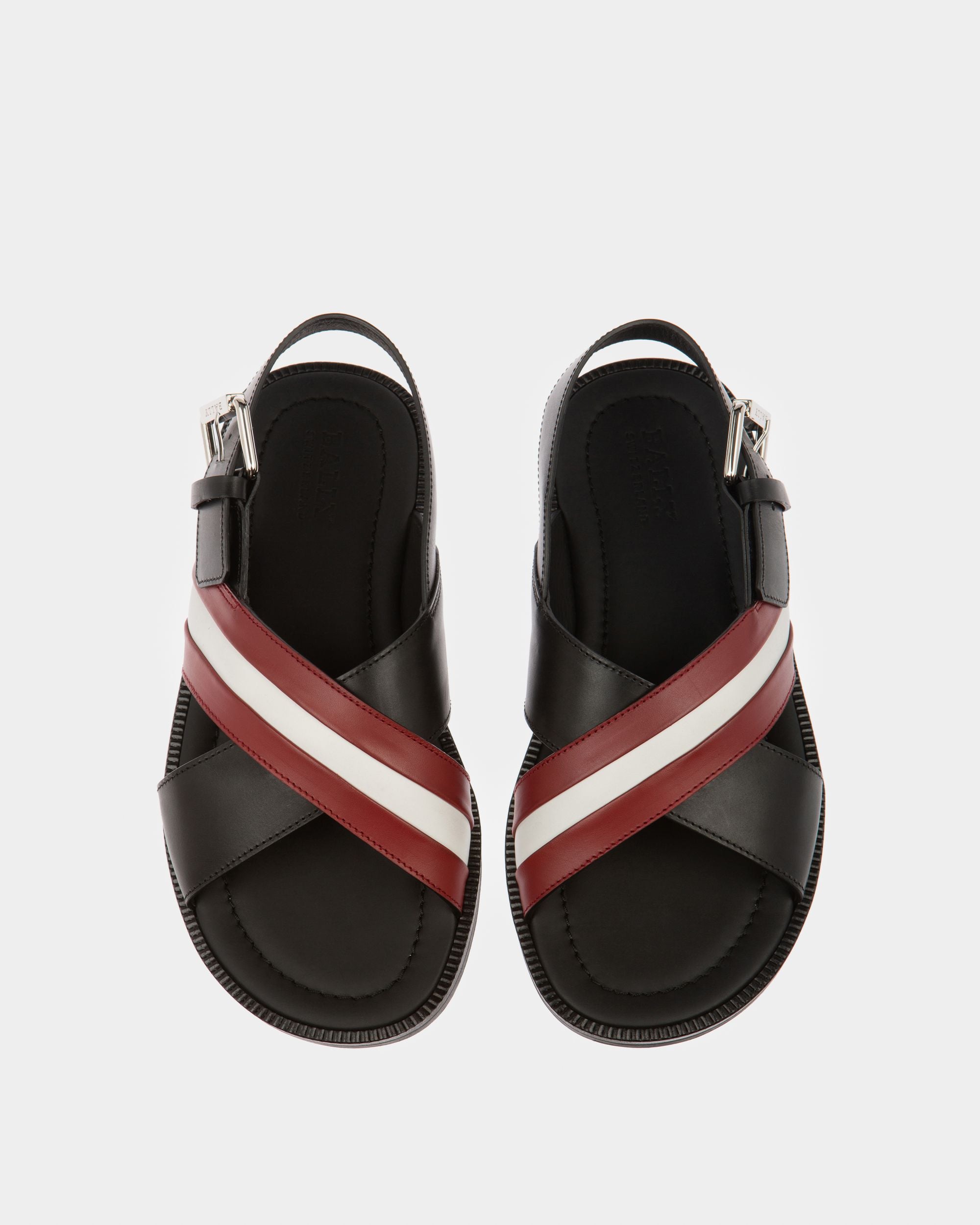 Jamaal Sandales Croisées En Cuir Noir - Homme - Bally - 02