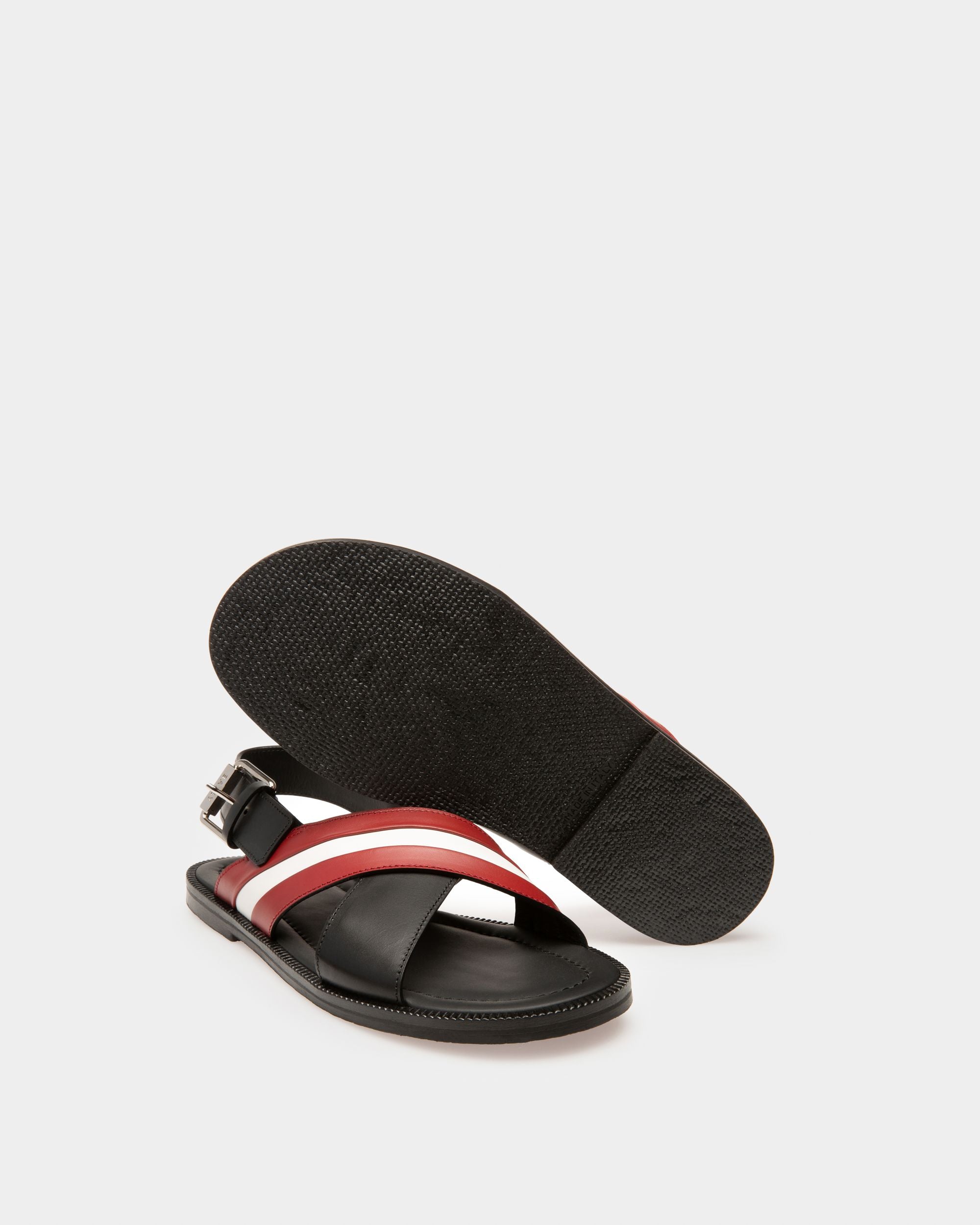 Jamaal Sandales Croisées En Cuir Noir - Homme - Bally - 04