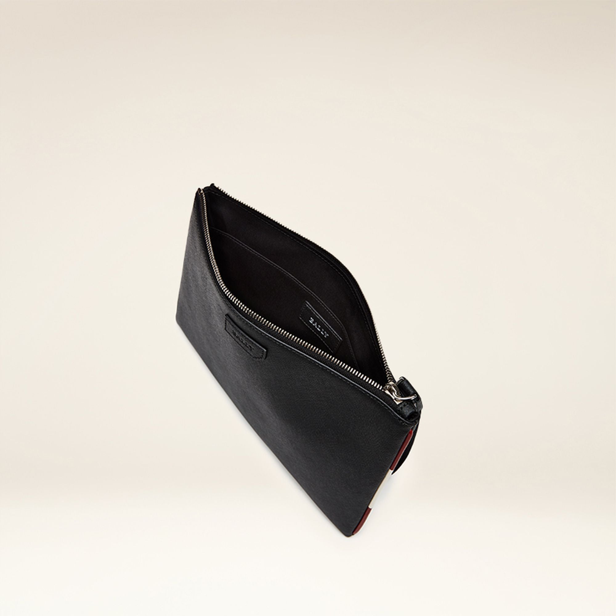 Men's Black Leather Casual Clutch - Hombre - Bally - 03