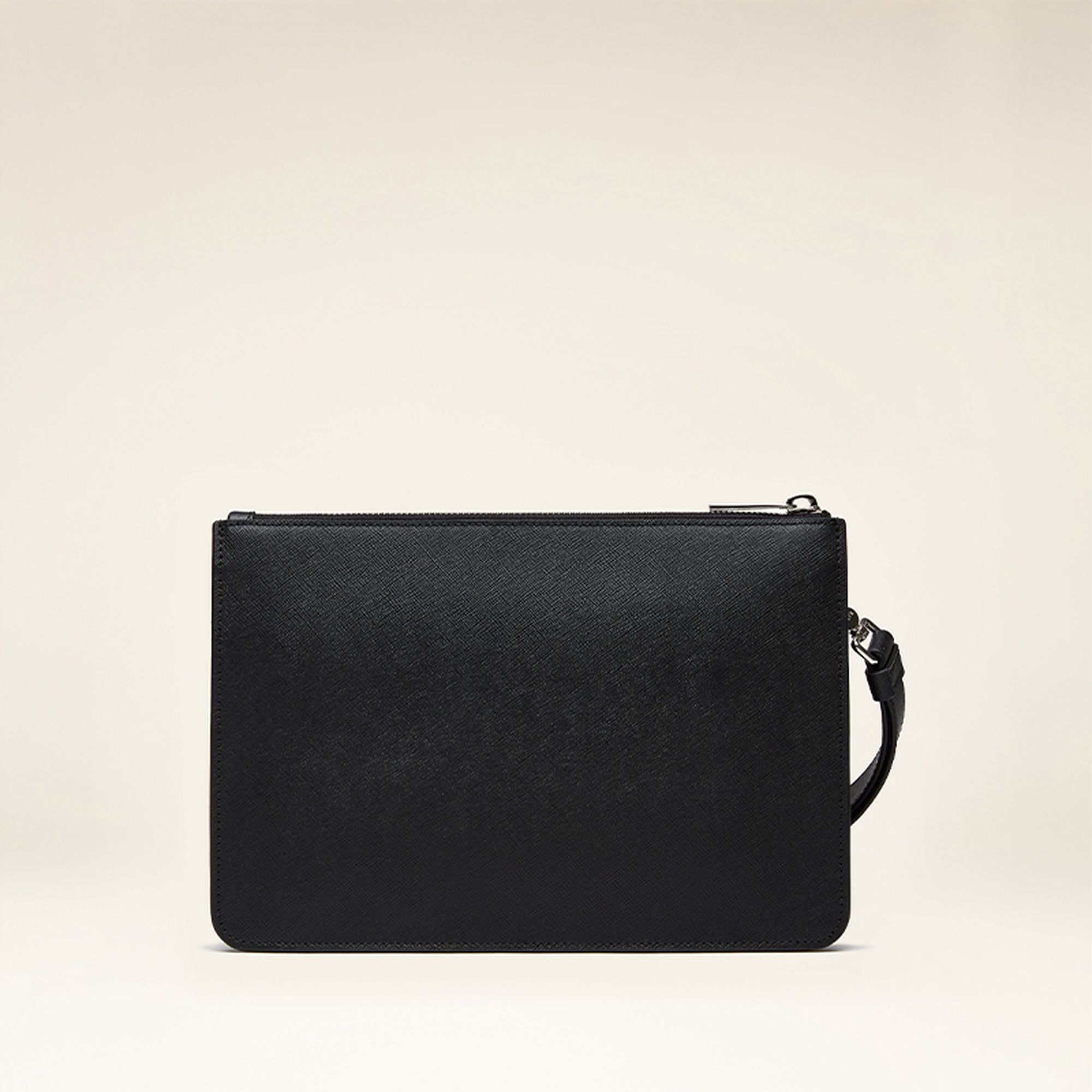 Men's Black Leather Casual Clutch - Hombre - Bally - 02