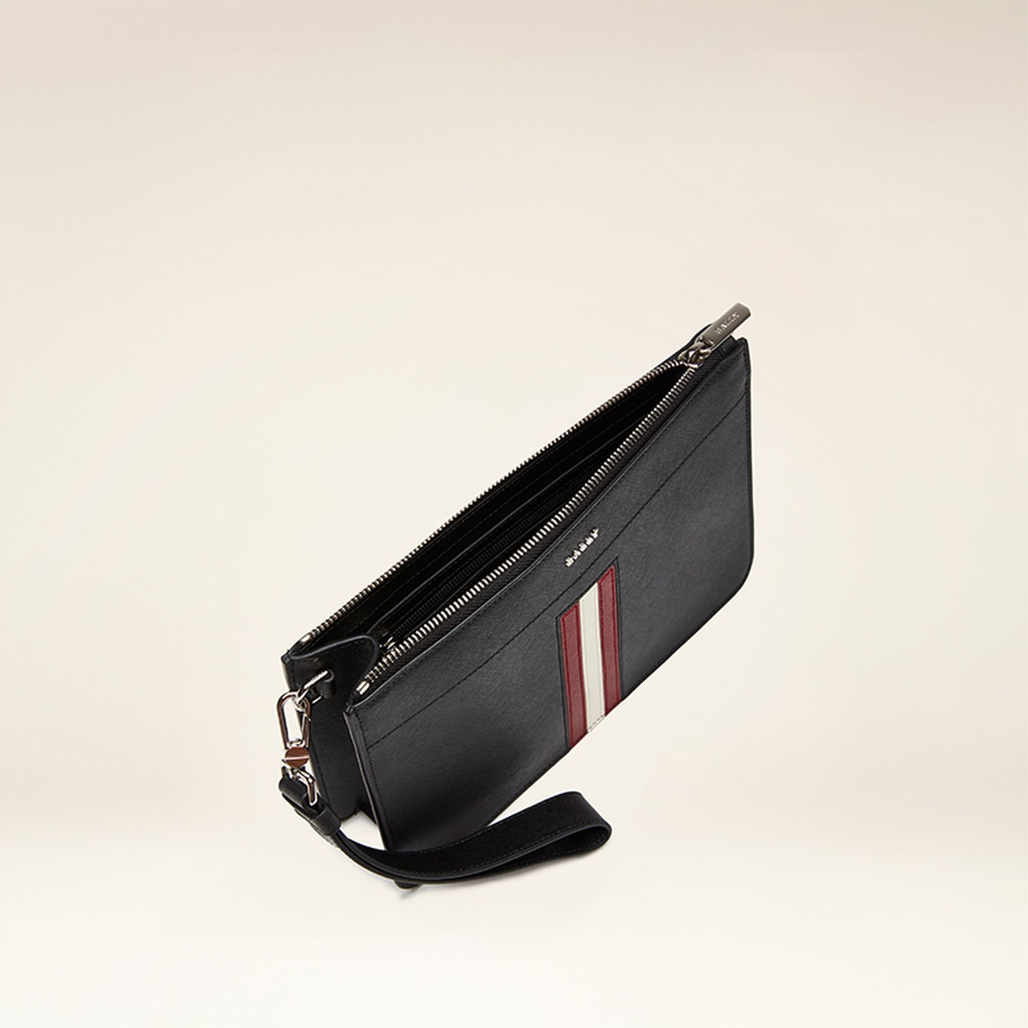 Men's Black Leather Casual Clutch - Hombre - Bally - 03
