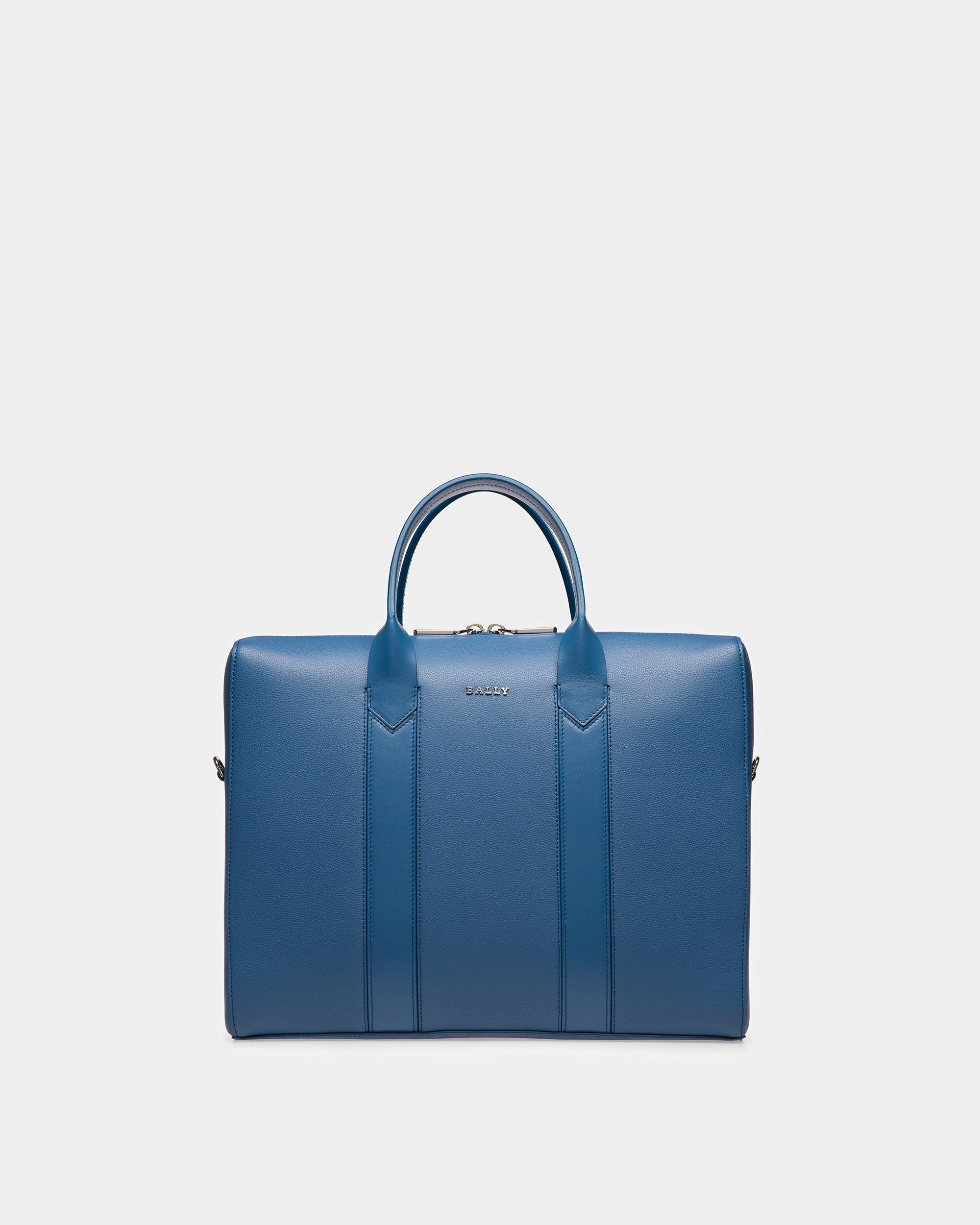 Elter Sac Professionnel En Cuir Bleu Néon - Homme - Bally - 01