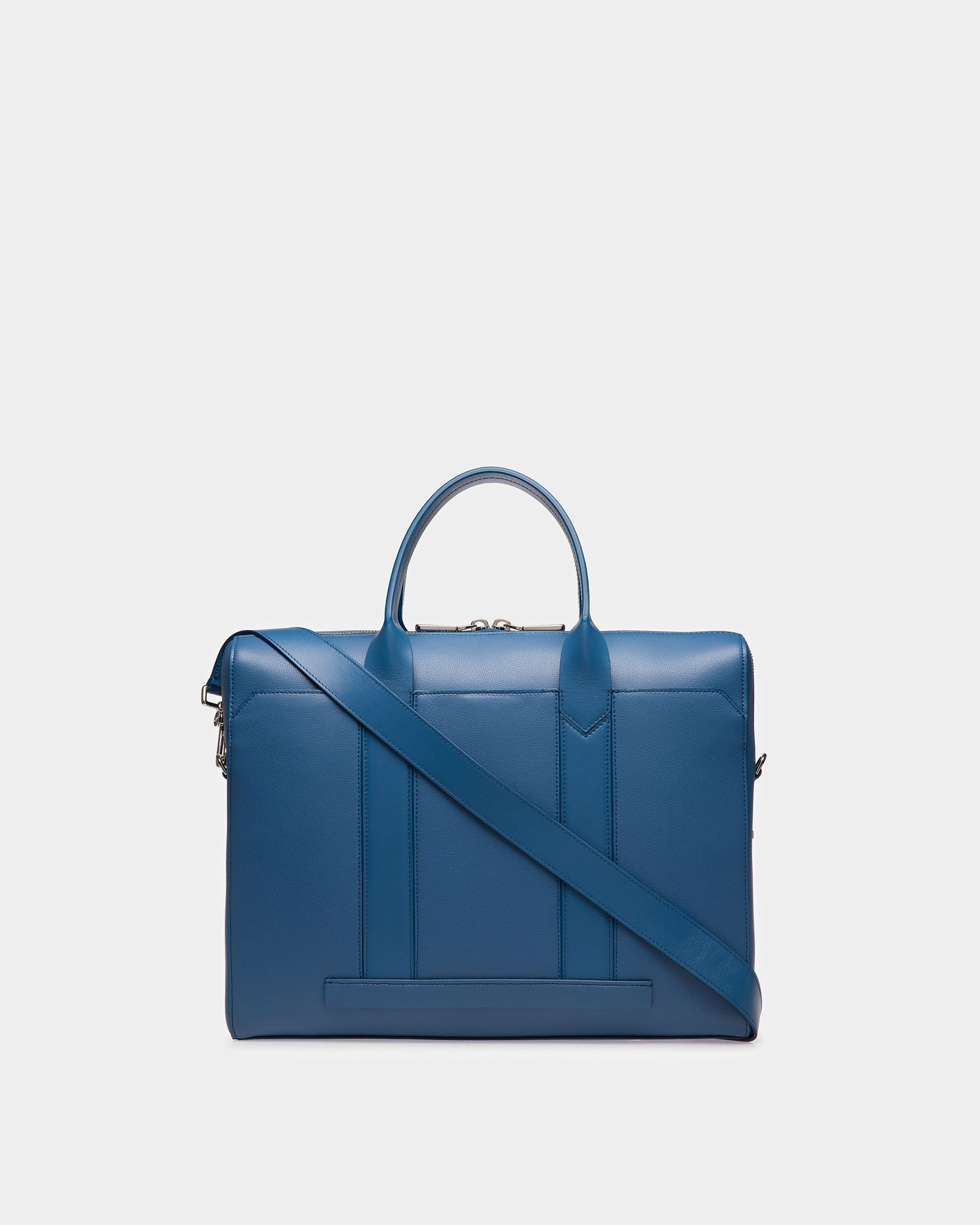 Elter Sac Professionnel En Cuir Bleu Néon - Homme - Bally - 02