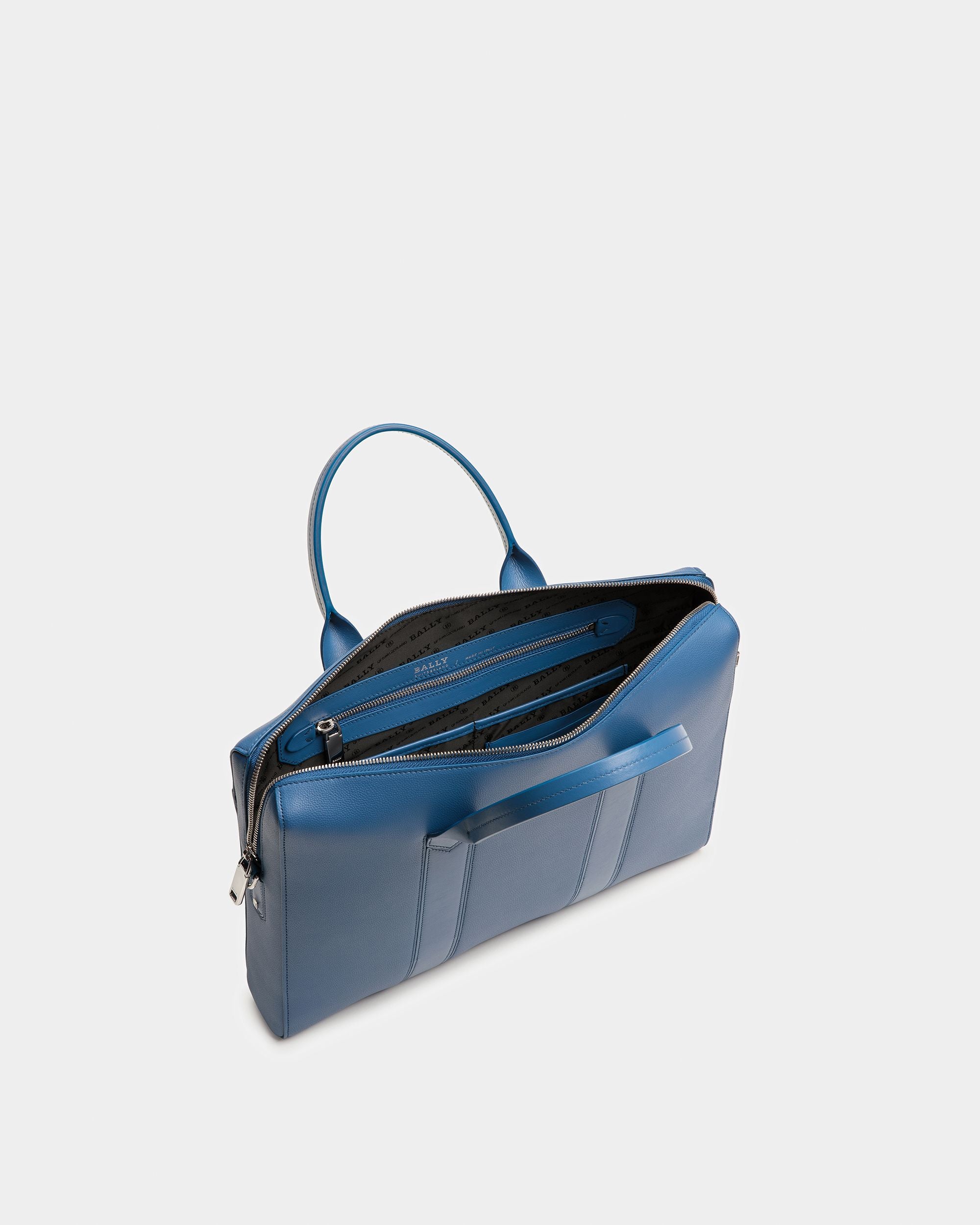 Elter Sac Professionnel En Cuir Bleu Néon - Homme - Bally - 04
