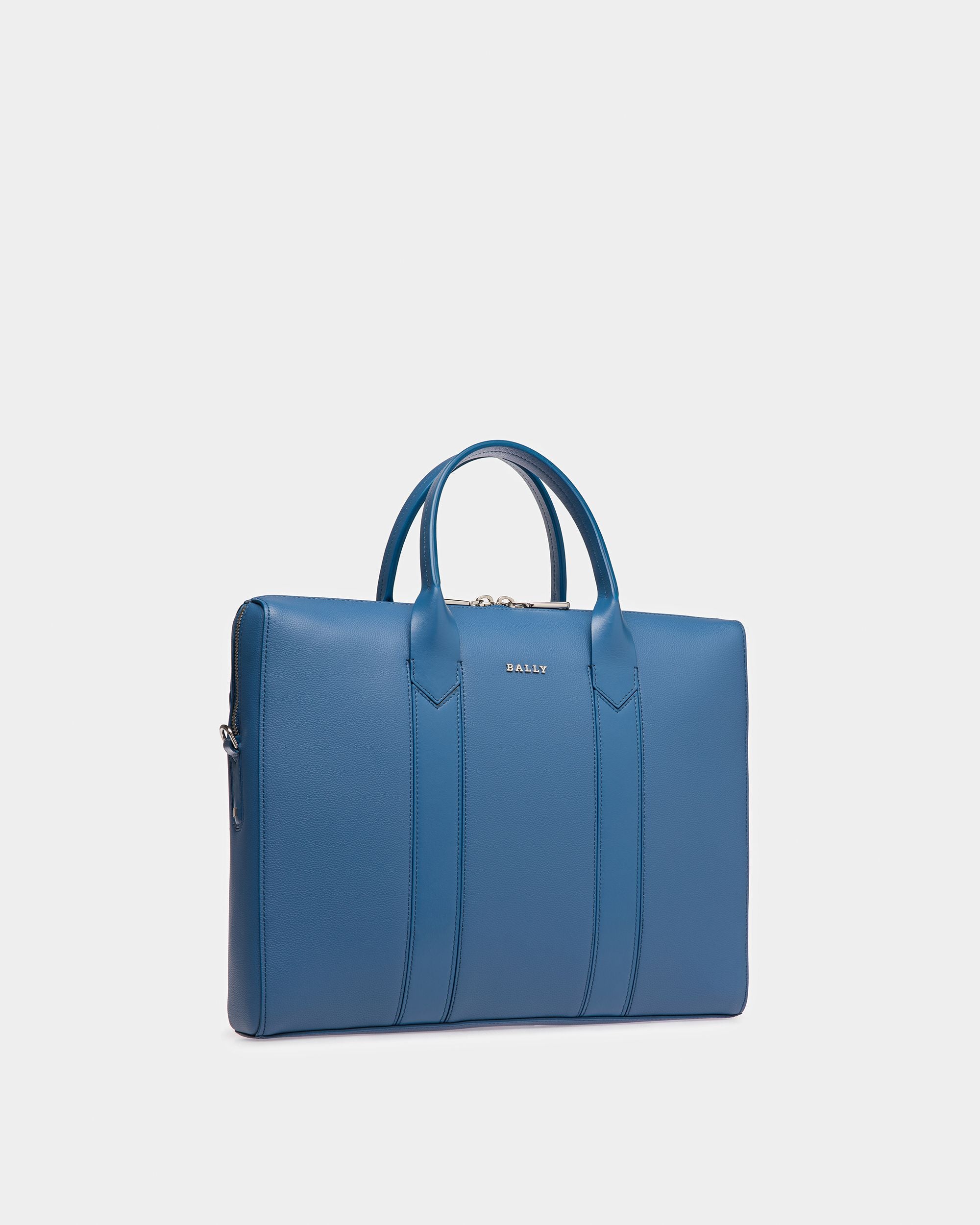 Elter Sac Professionnel En Cuir Bleu Néon - Homme - Bally - 05