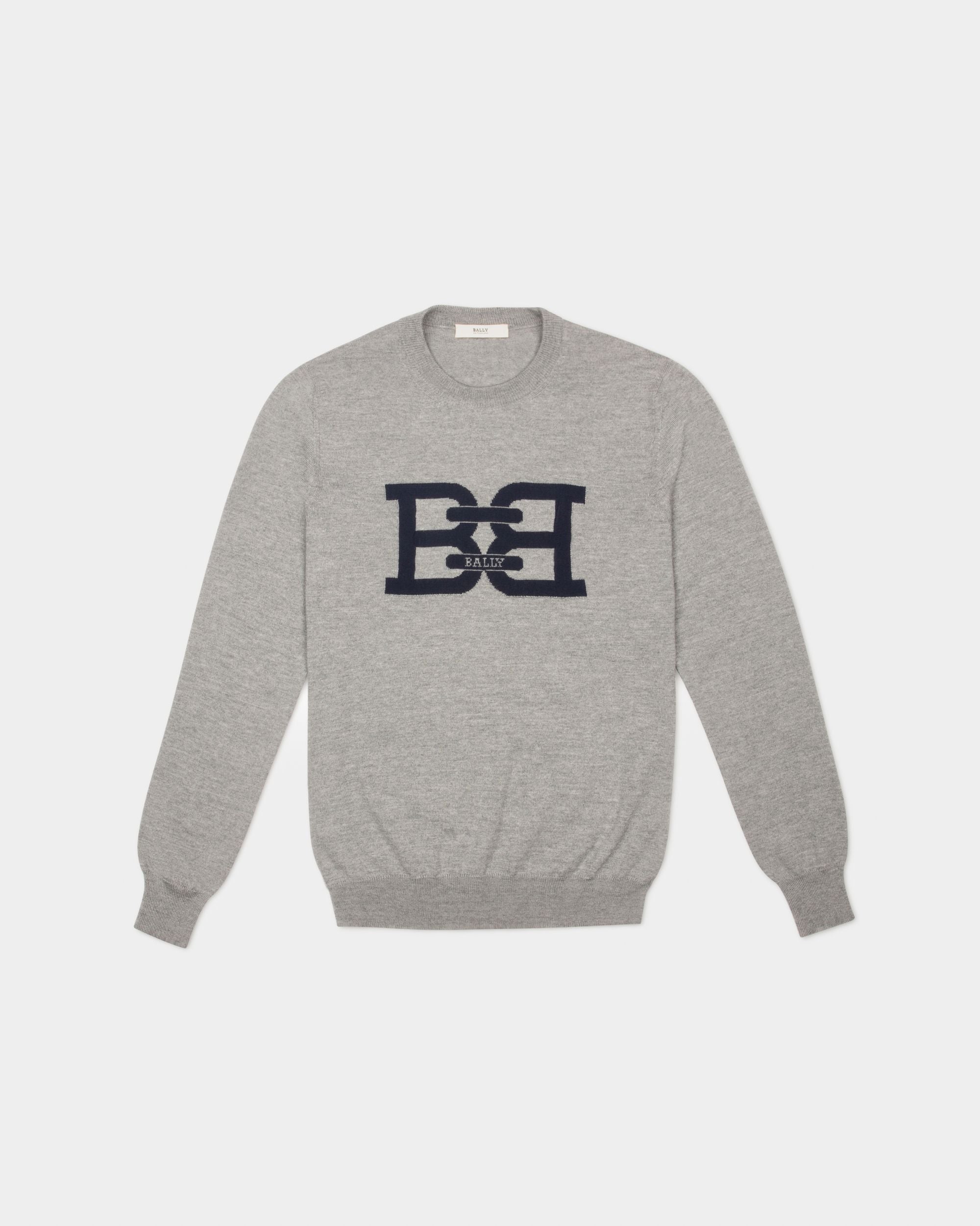 Merino Wool Top In Grey - Homme - Bally - 01