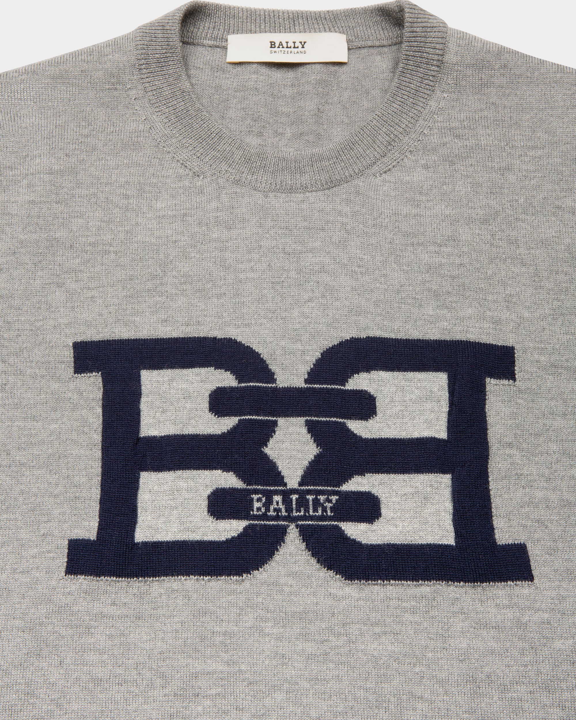 Merino Wool Top In Grey - Homme - Bally - 03