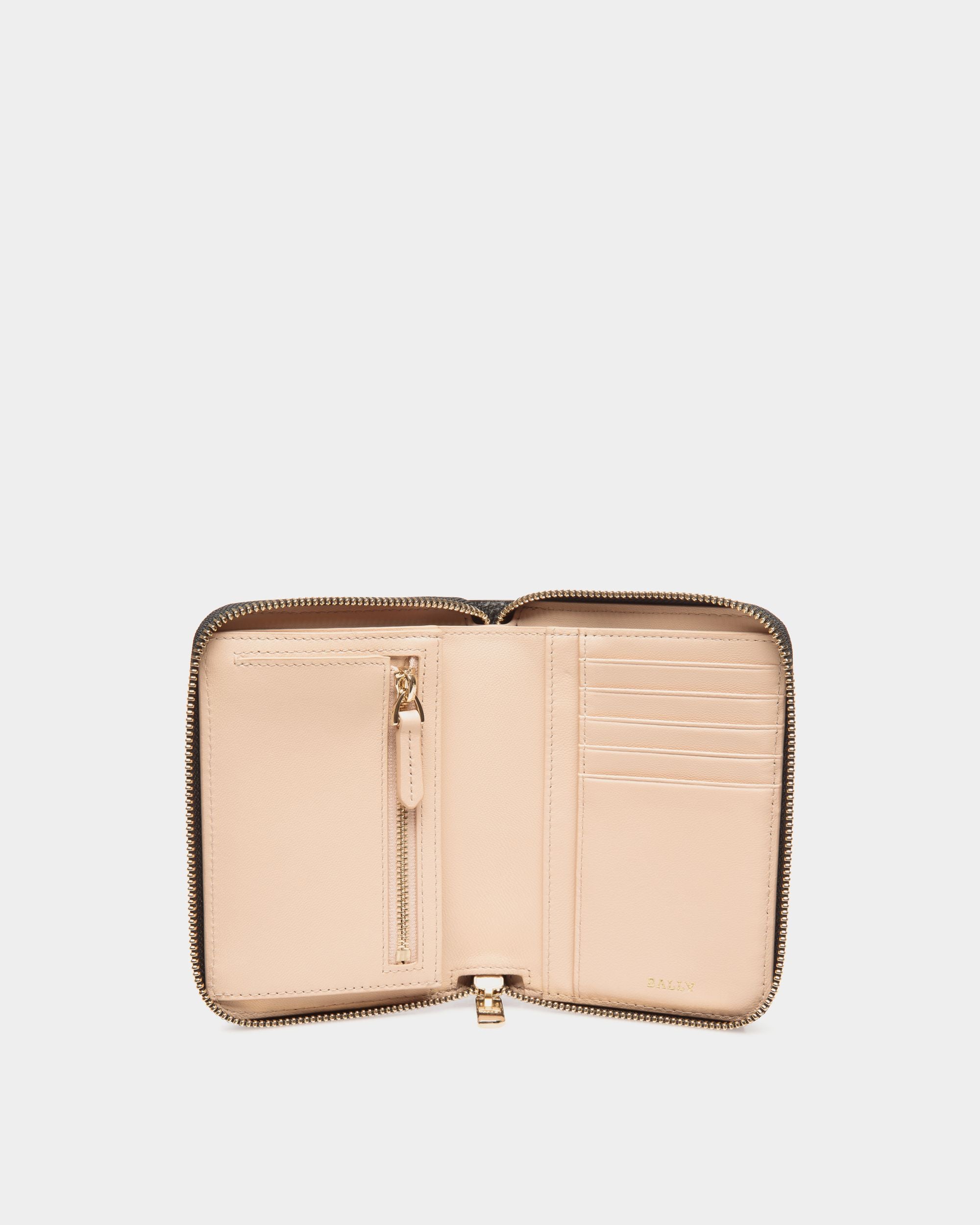 Zip Around Wallet In Black Bovine - Women's - Bally - 03