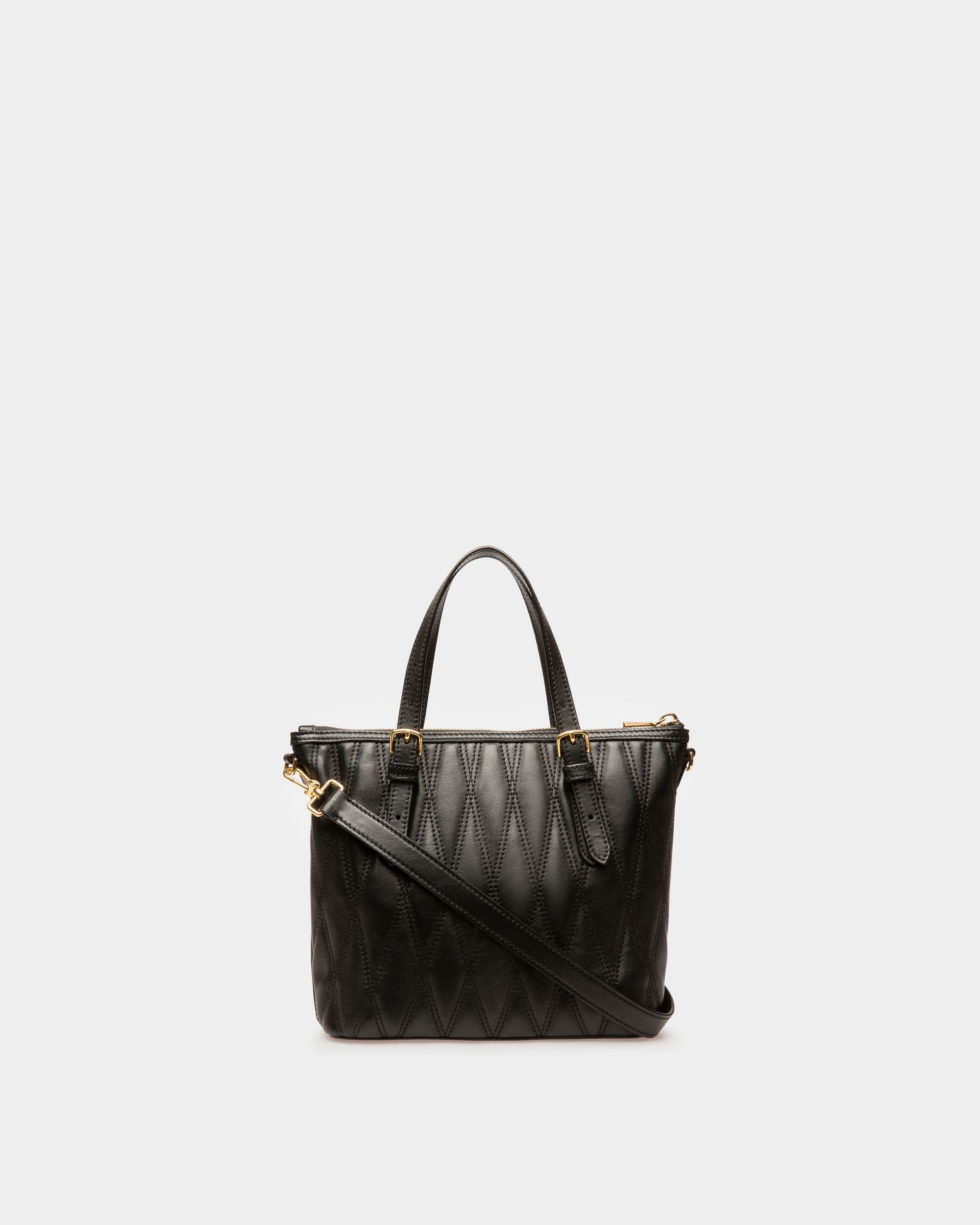 Damirah Small Cabas En Cuir Noir - Femme - Bally - 02