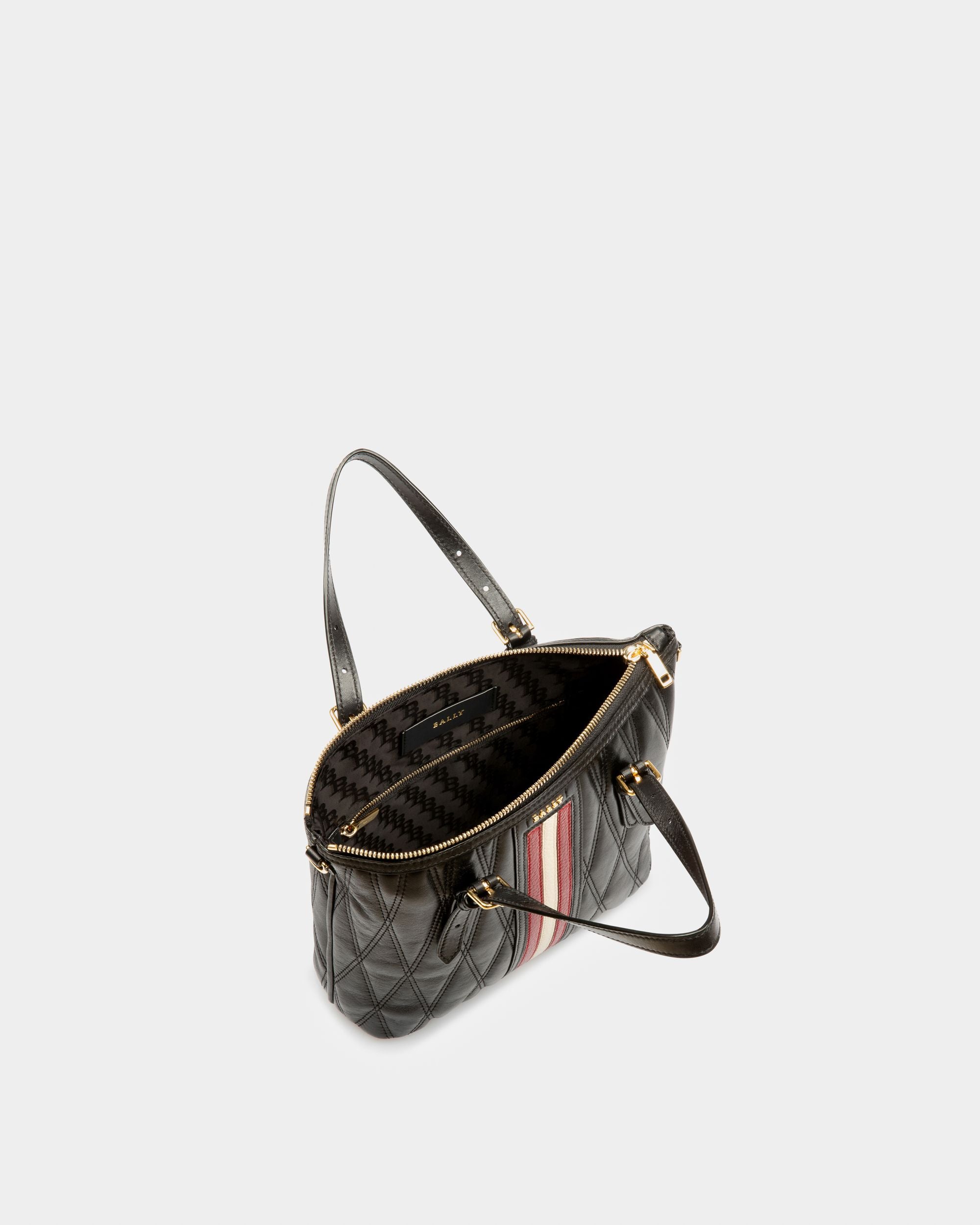 Damirah Small Cabas En Cuir Noir - Femme - Bally - 03