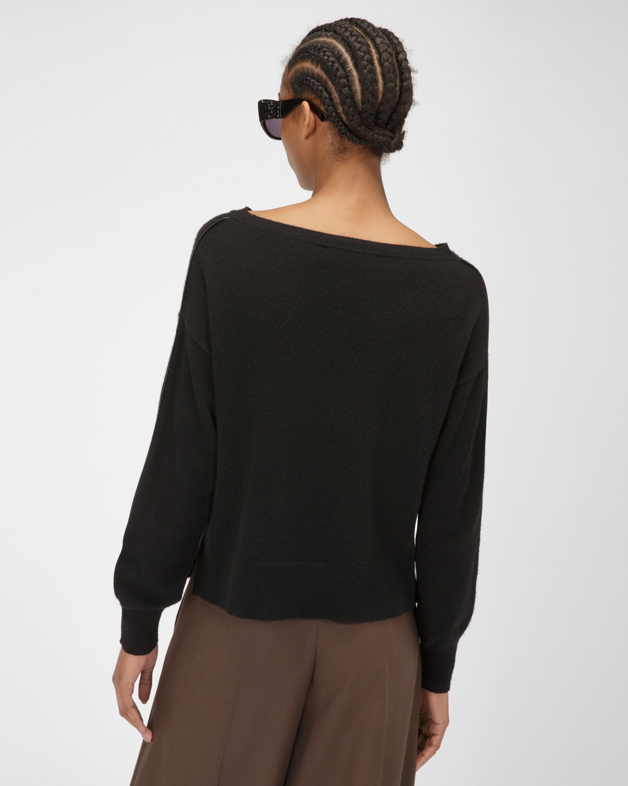 Oberteil Aus Schwarzem Kaschmir - Damen - Bally - 03