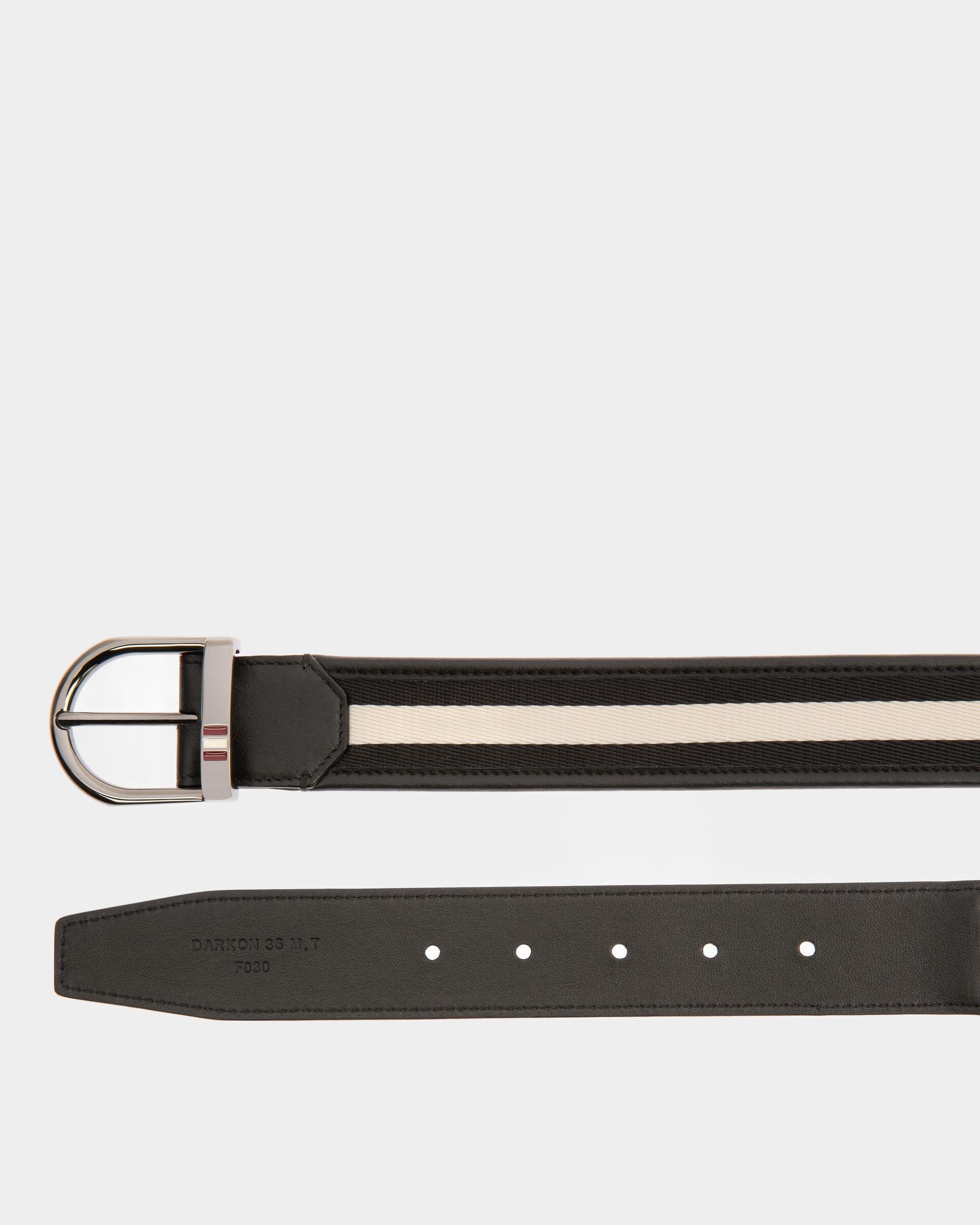 Darkon Ceinture Noire De 35 Mm En Tissu Synthétique - Homme - Bally - 02