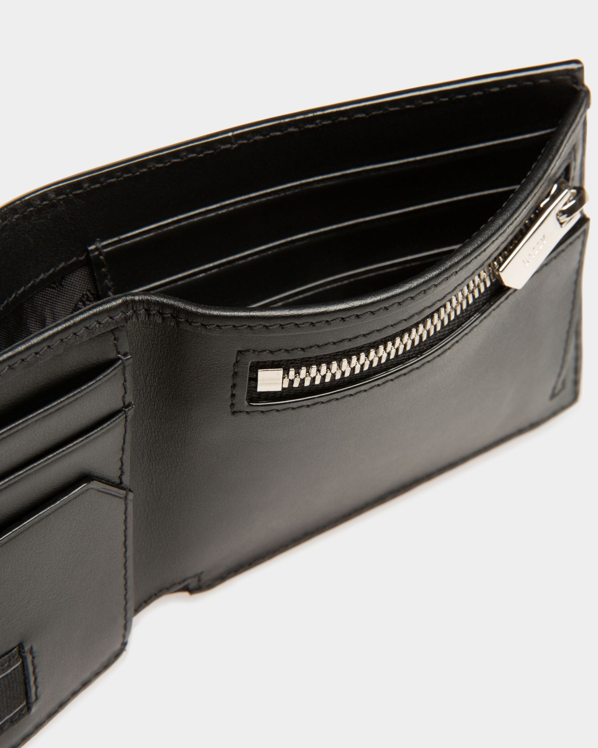 Biman Leather Wallet In Black - Men's - Bally - 04