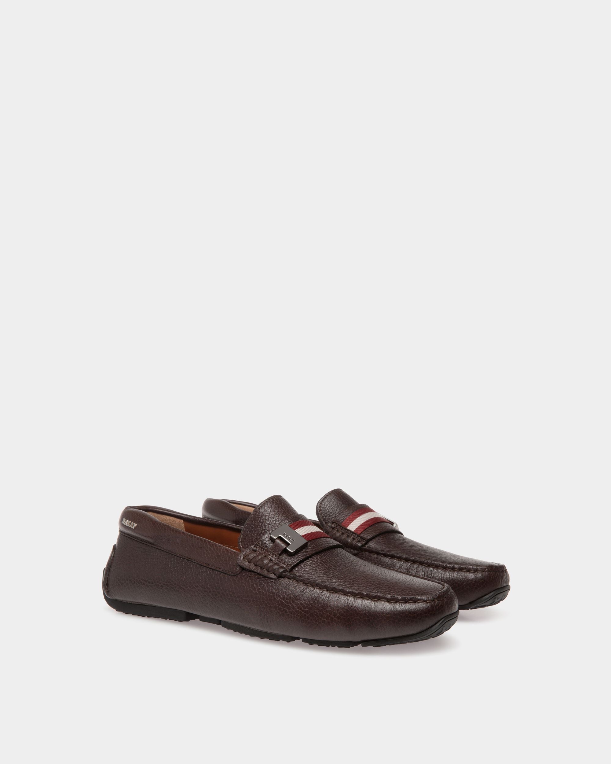 Pilot Drivers In Brown Leather - Hombre - Bally - 02