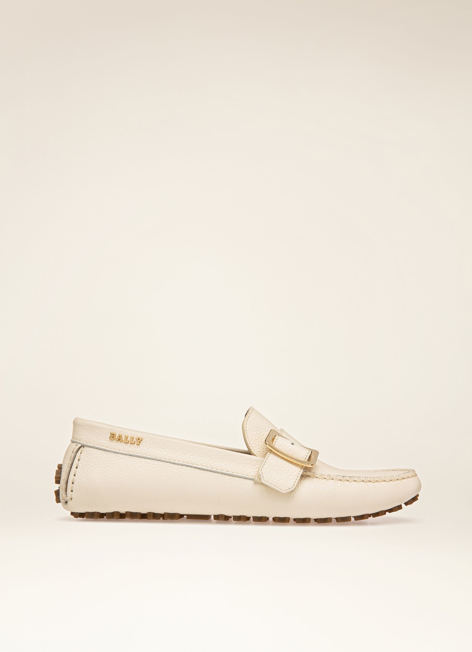 Lenya Leather Drivers In Bone - Damen - Bally - 01