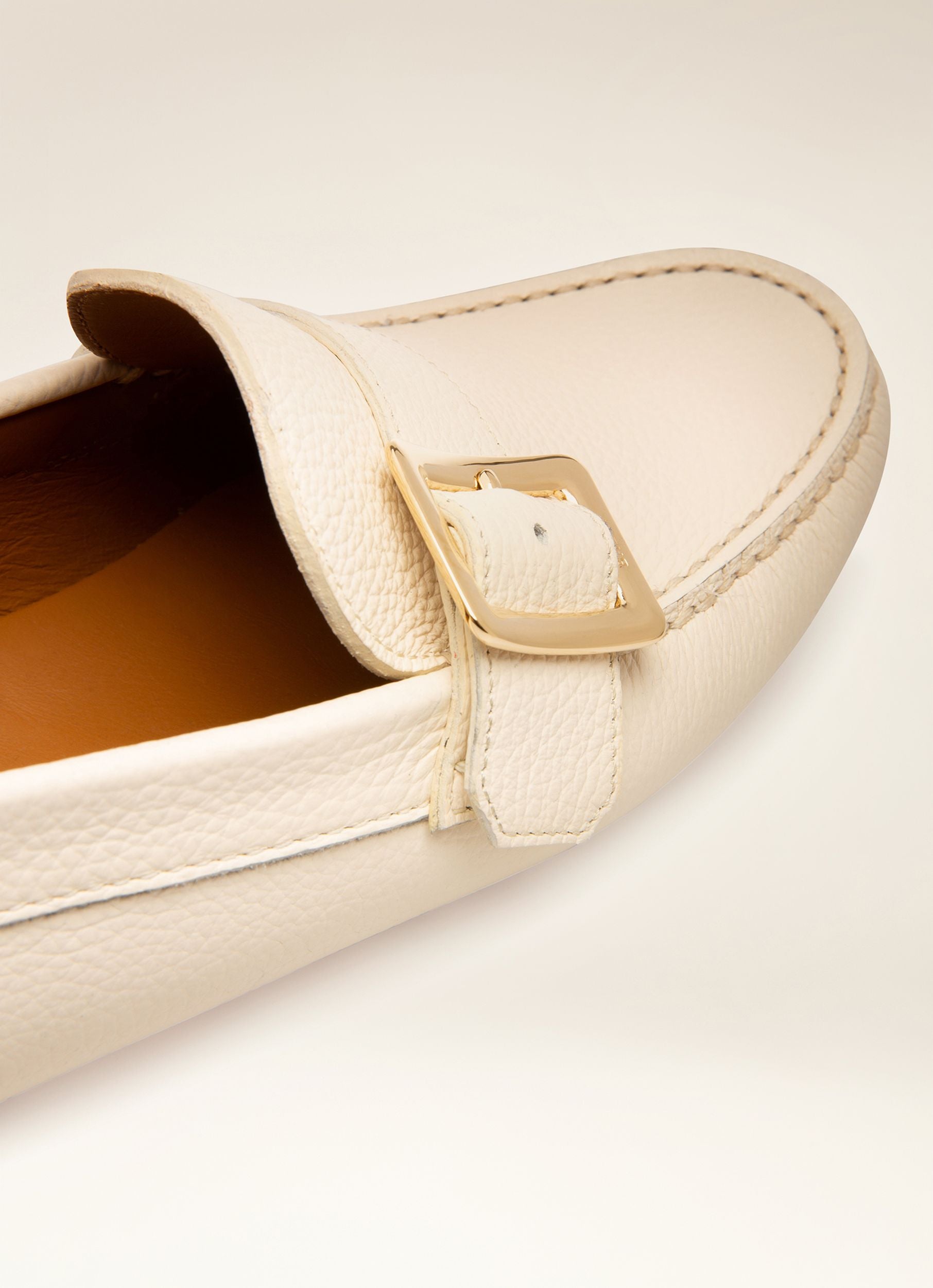 Lenya Leather Drivers In Bone - Damen - Bally - 02