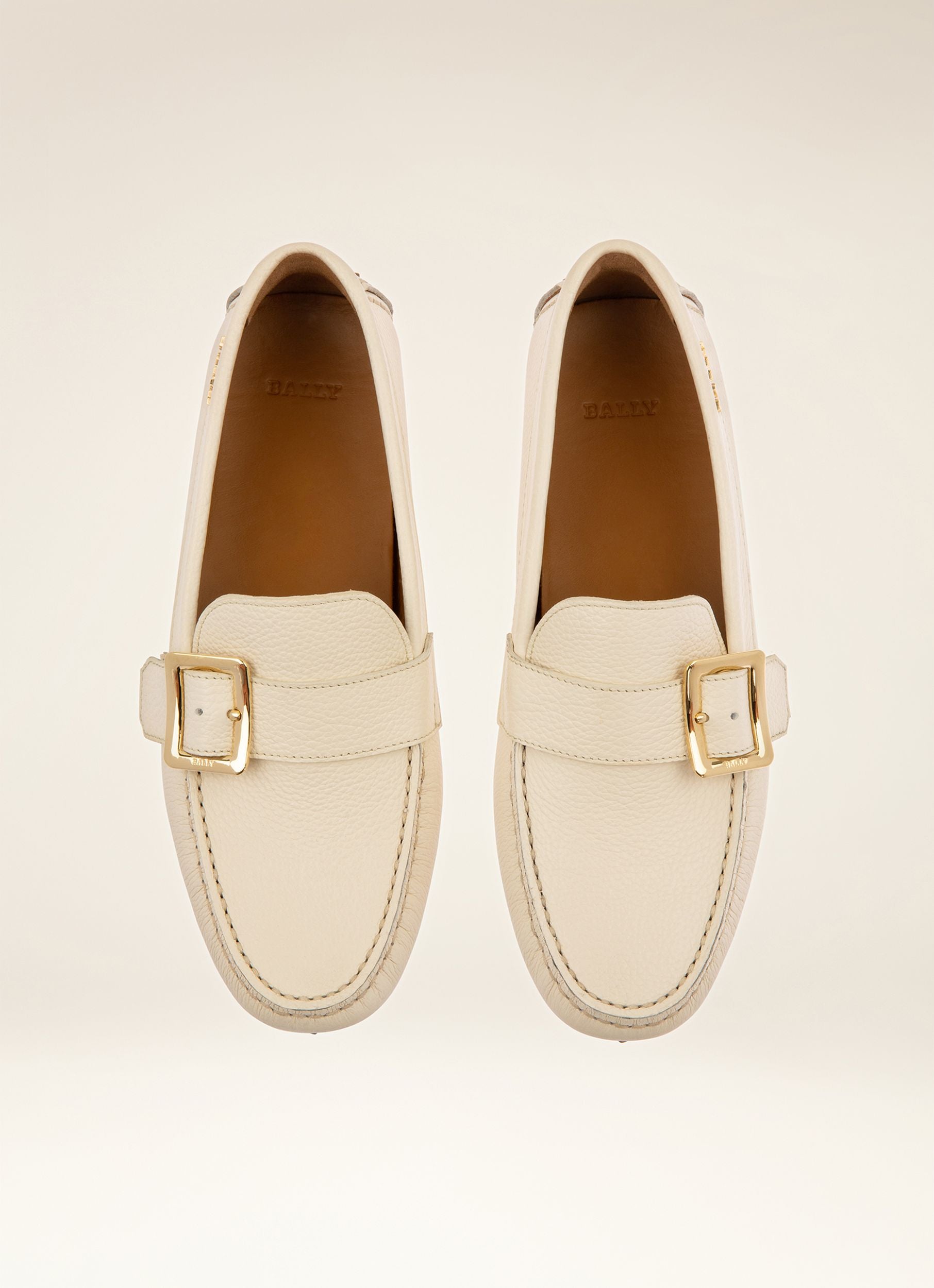Lenya Leather Drivers In Bone - Damen - Bally - 04