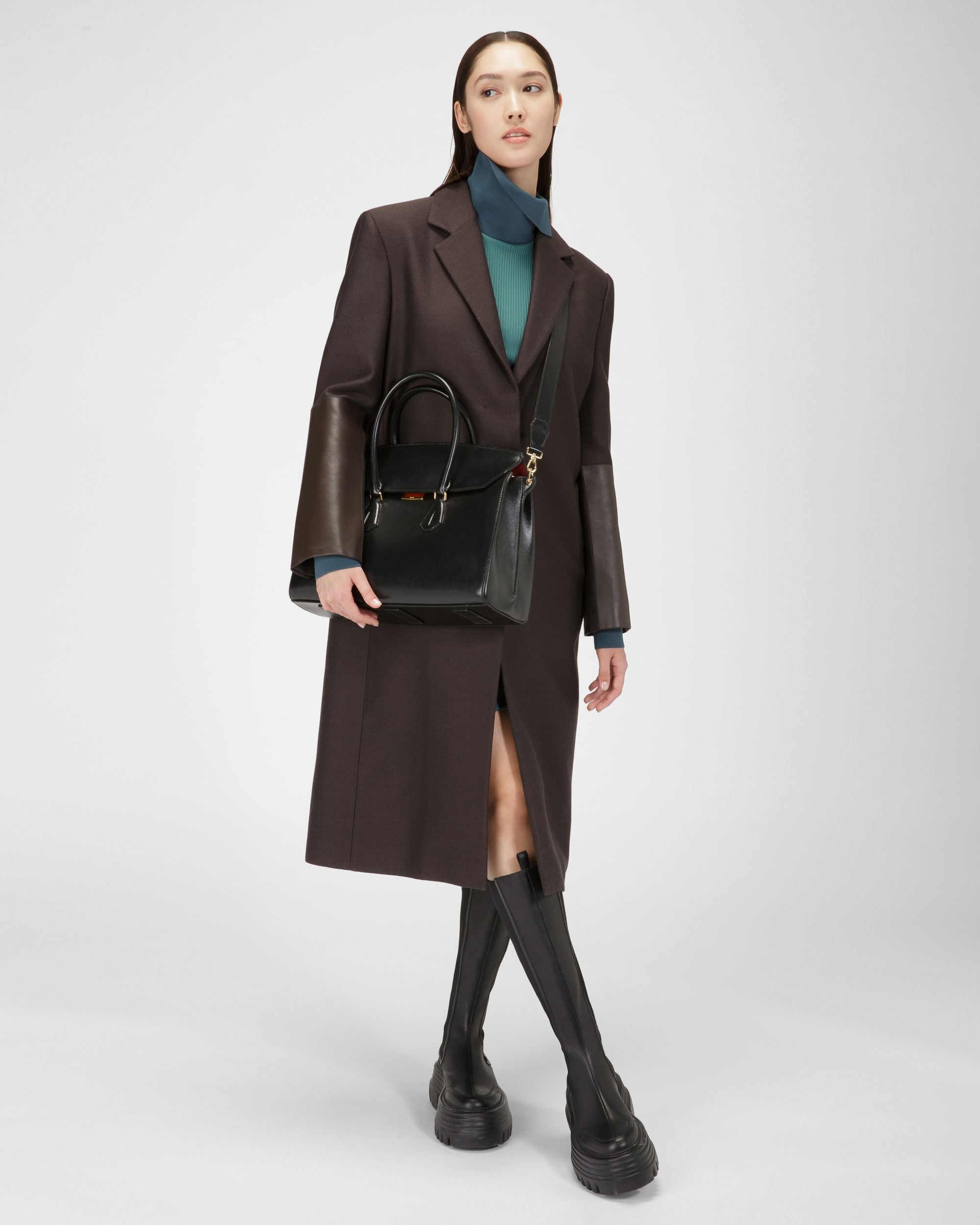 Saphyr Henkeltasche Aus Schwarzem Leder - Damen - Bally - 02