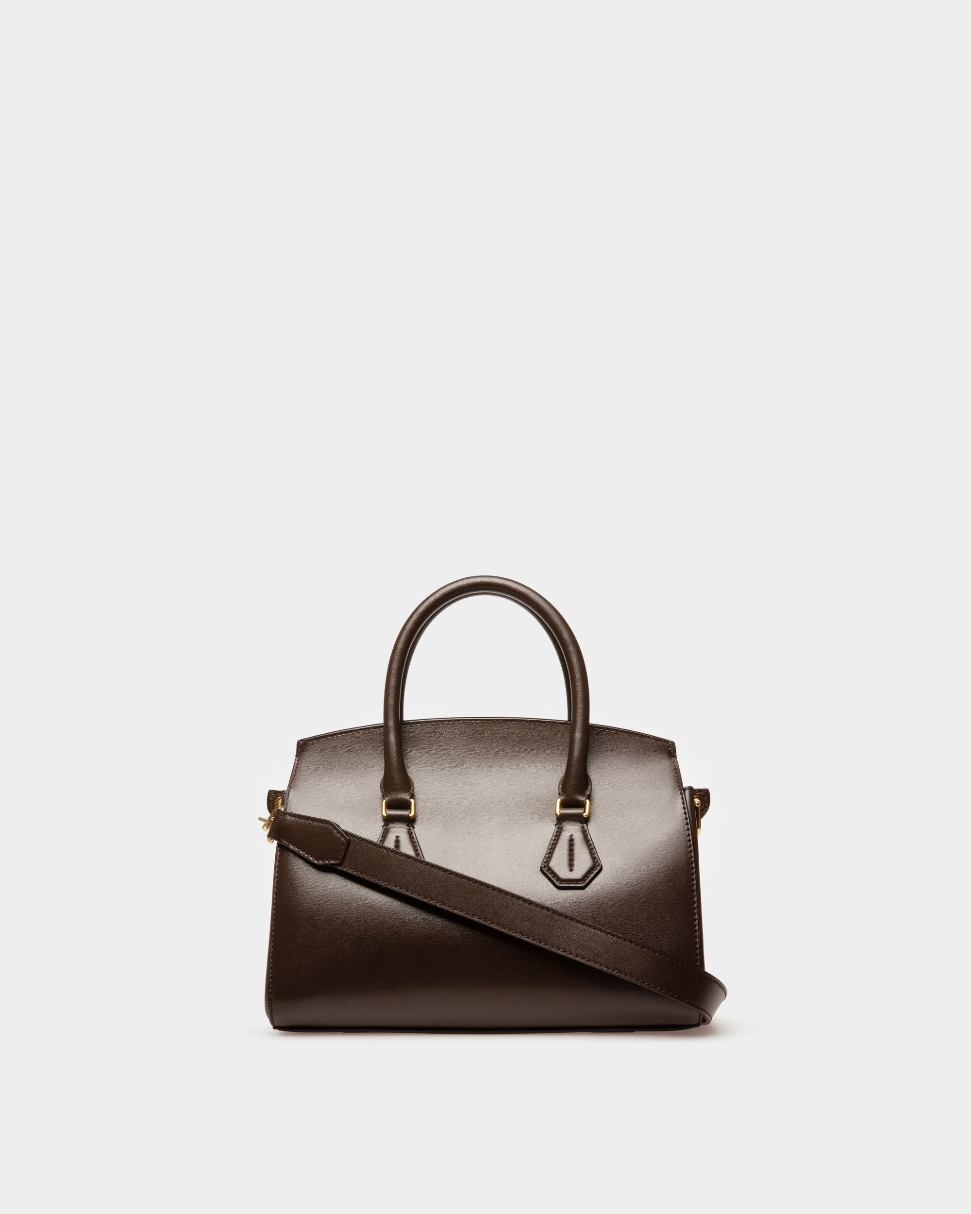 Saphyr Small Henkeltasche Aus Ebenholzfarbenem Leder - Damen - Bally - 02