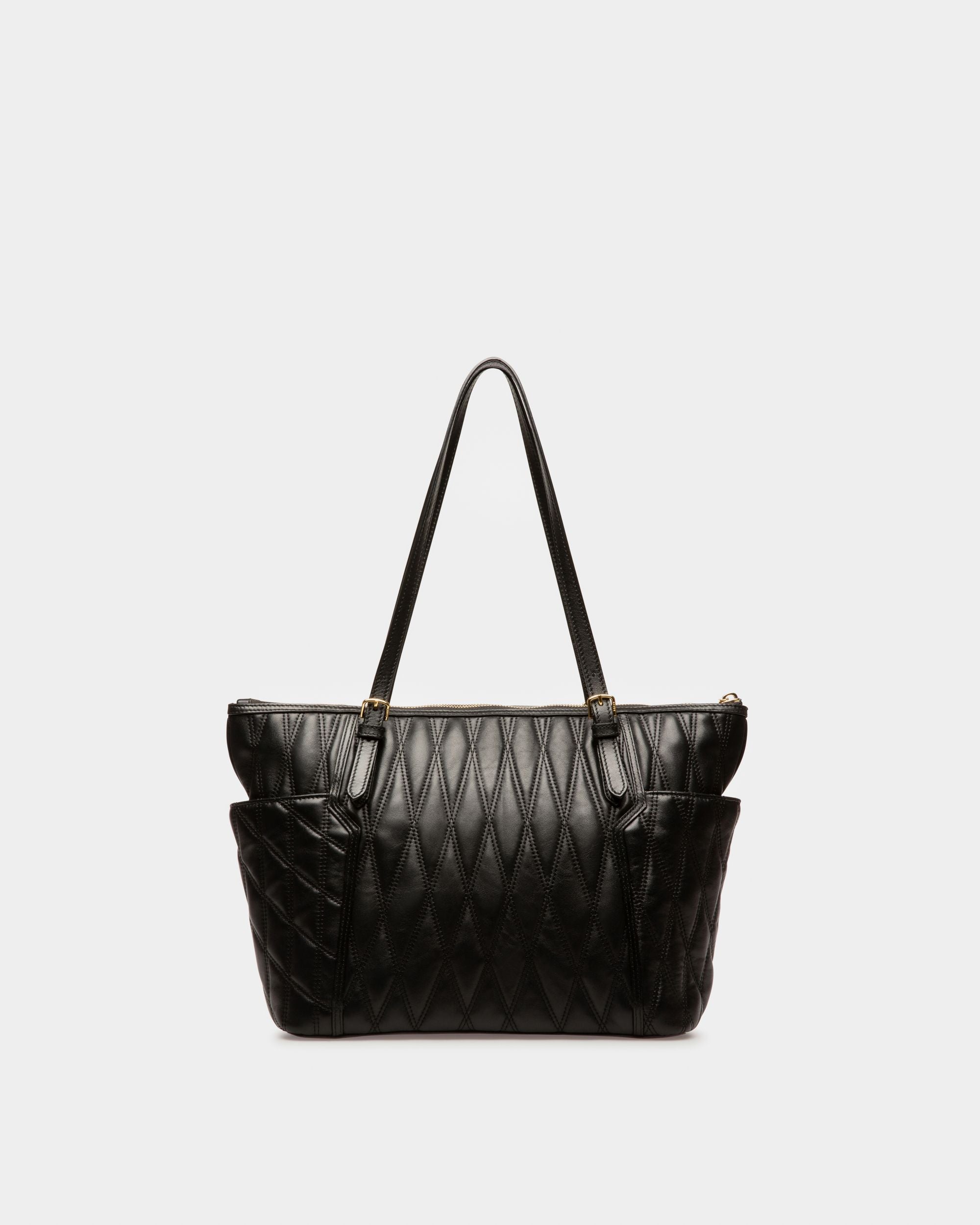 Damirah Cabas En Cuir Noir - Femme - Bally - 02