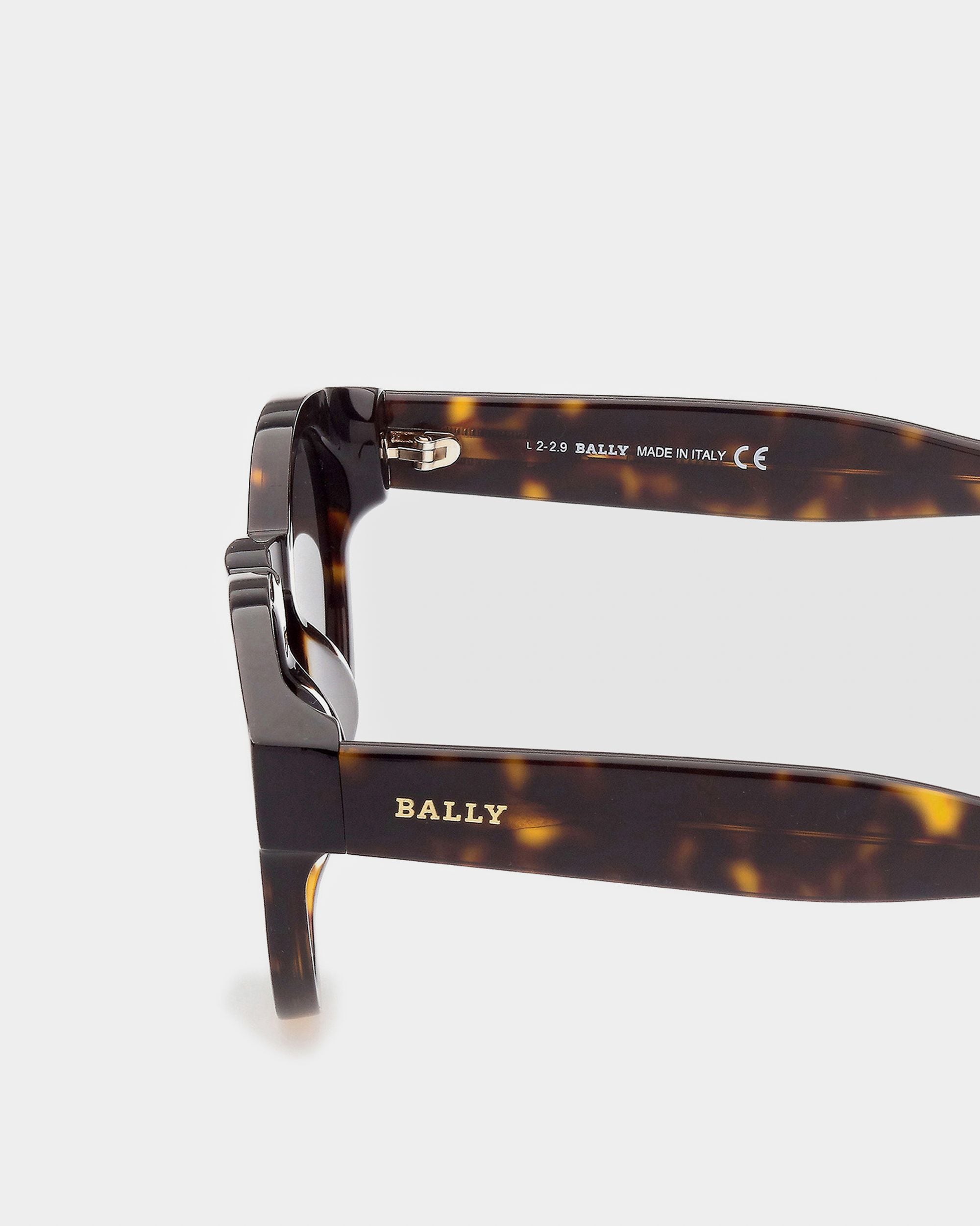 Peter Acetate Sunglasses In Tortoise Shell & Smoke Lens - Homme - Bally - 02