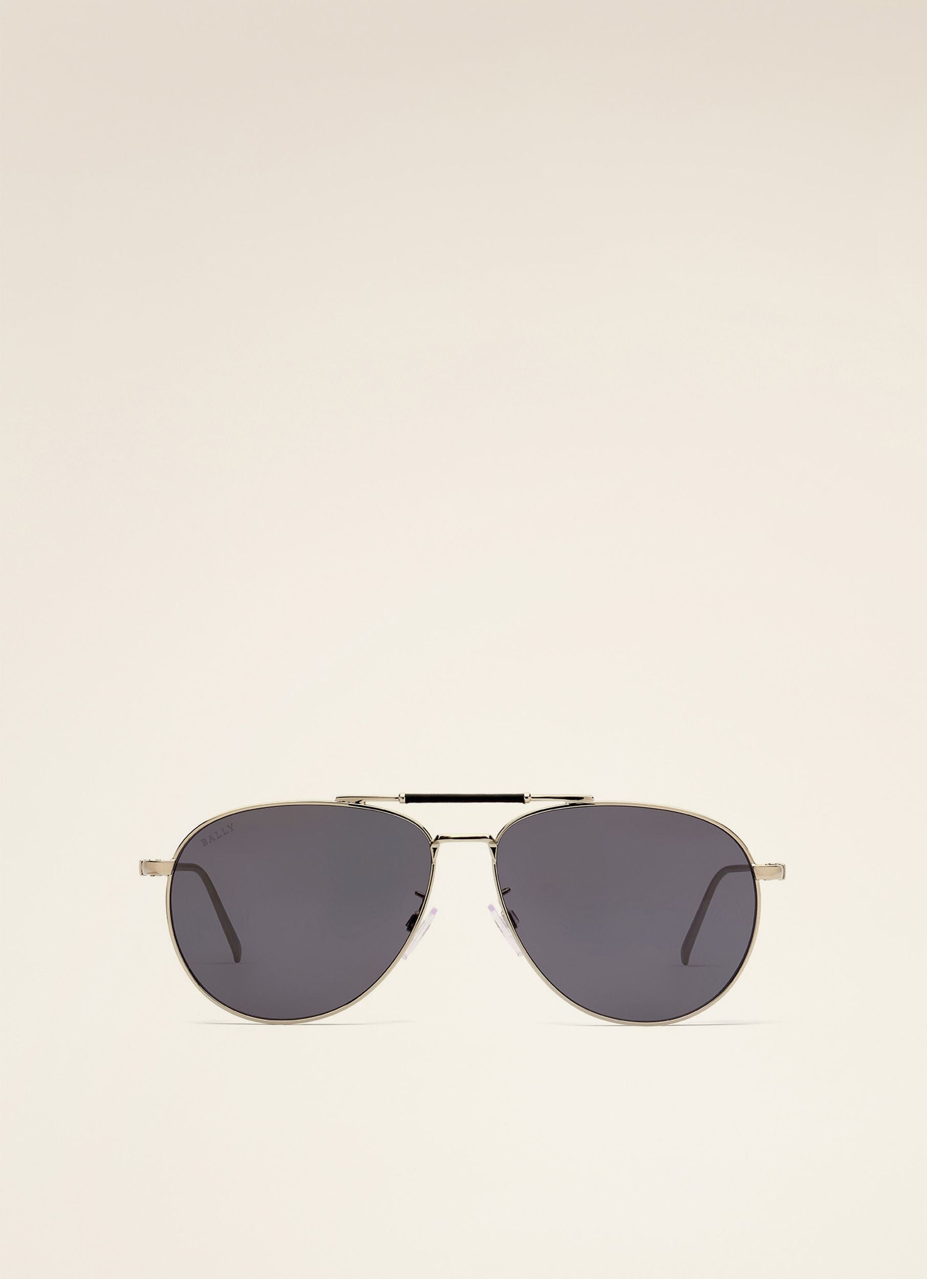 Mike Metal Sunglasses In Palladium & Smoke Lens - Herren - Bally - 01