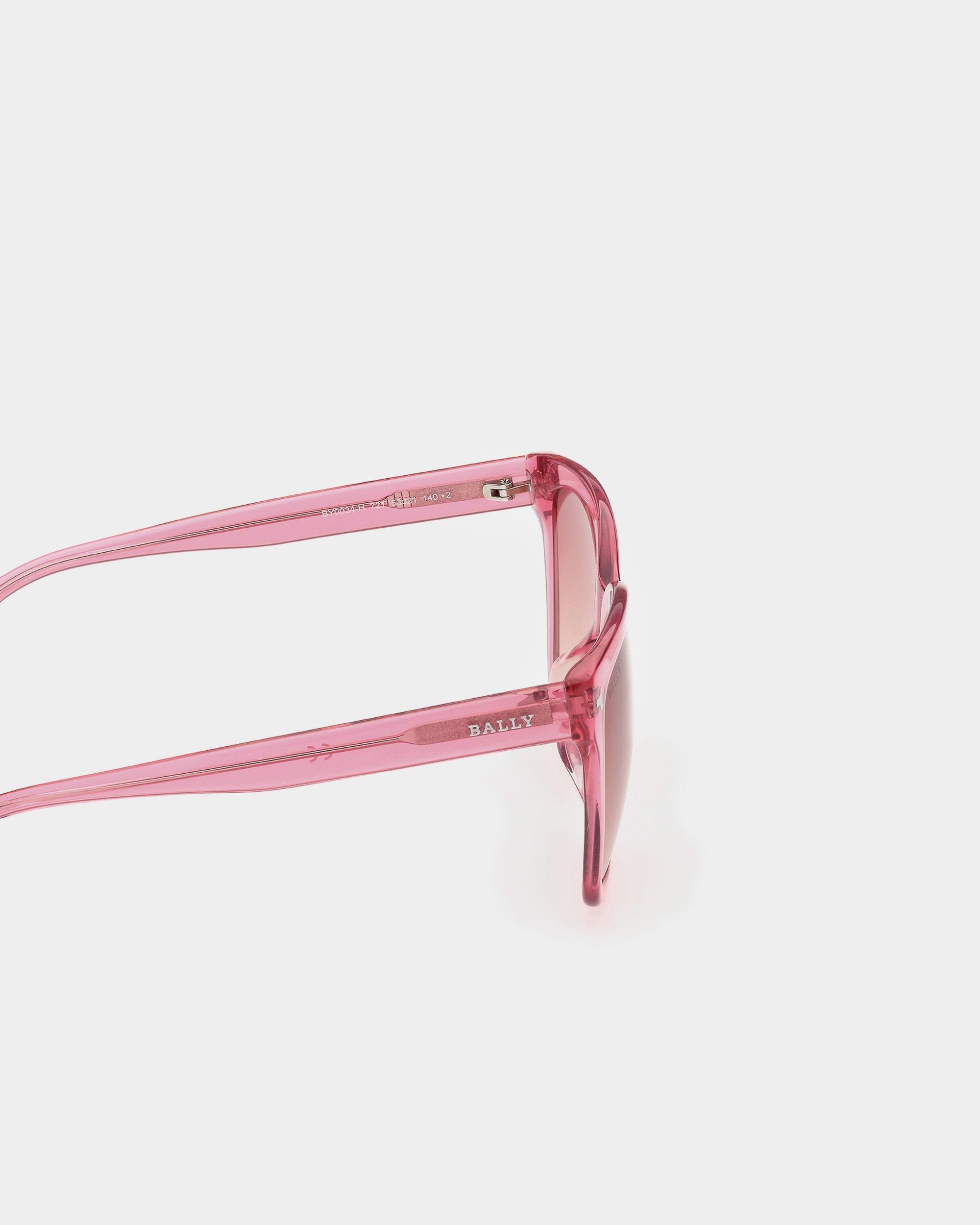 Elsa Acetate Sunglasses In Pink & Gradient Rose Lens - Femme - Bally - 02