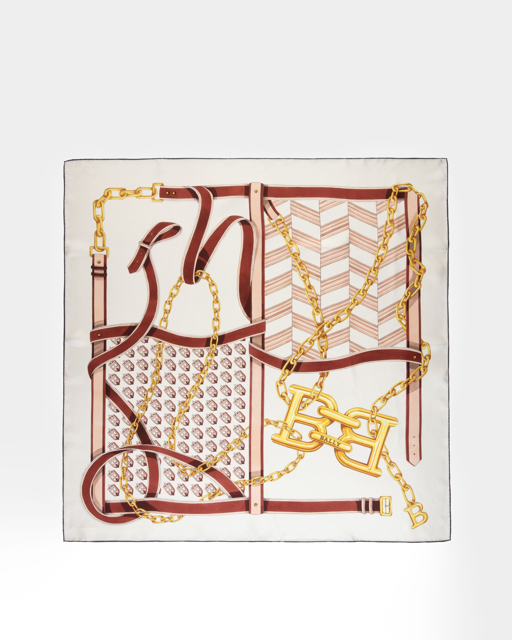 Foulard En Soie Ivoire - Femme - Bally - 01