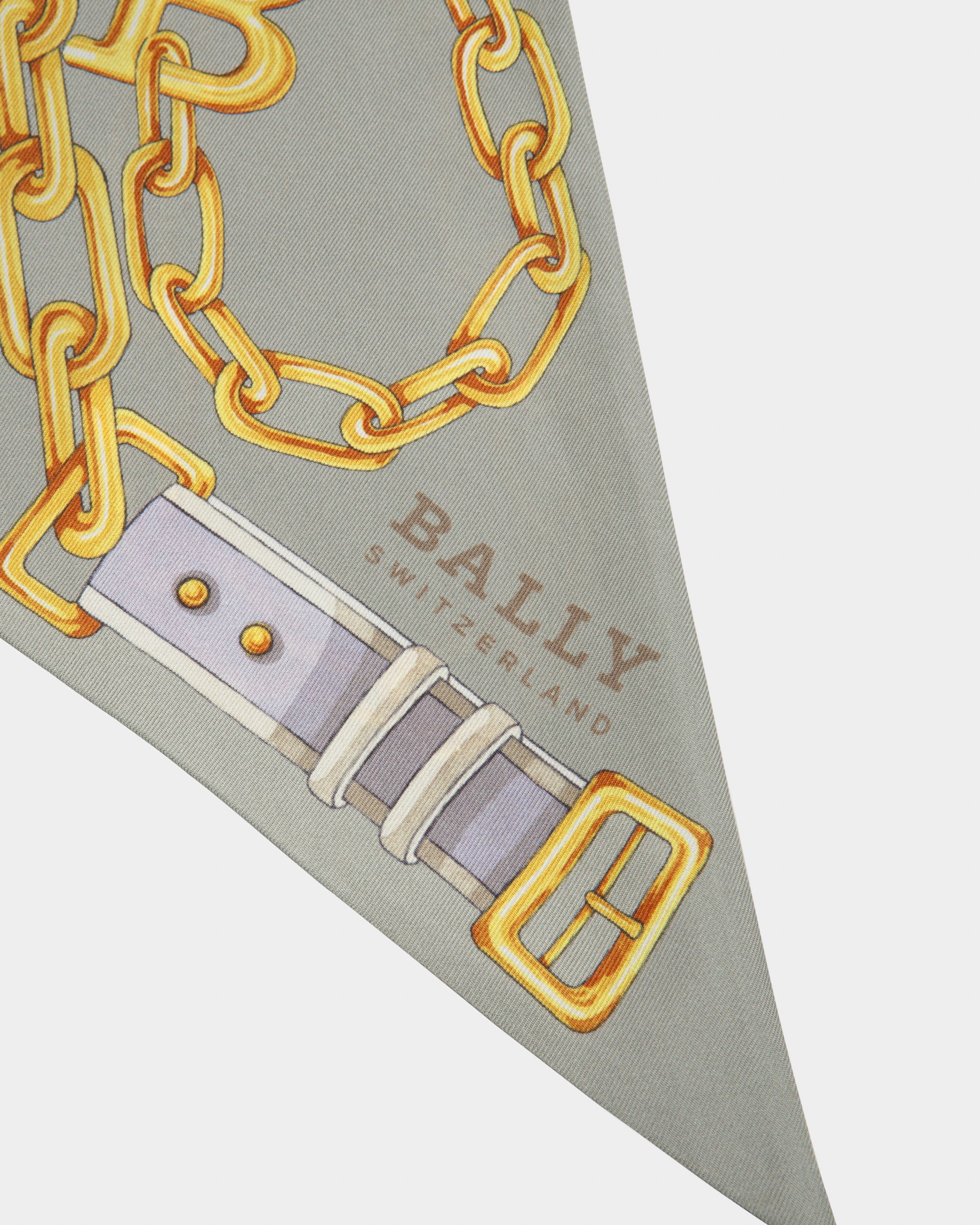 Écharpe En Soie Grise - Femme - Bally - 02