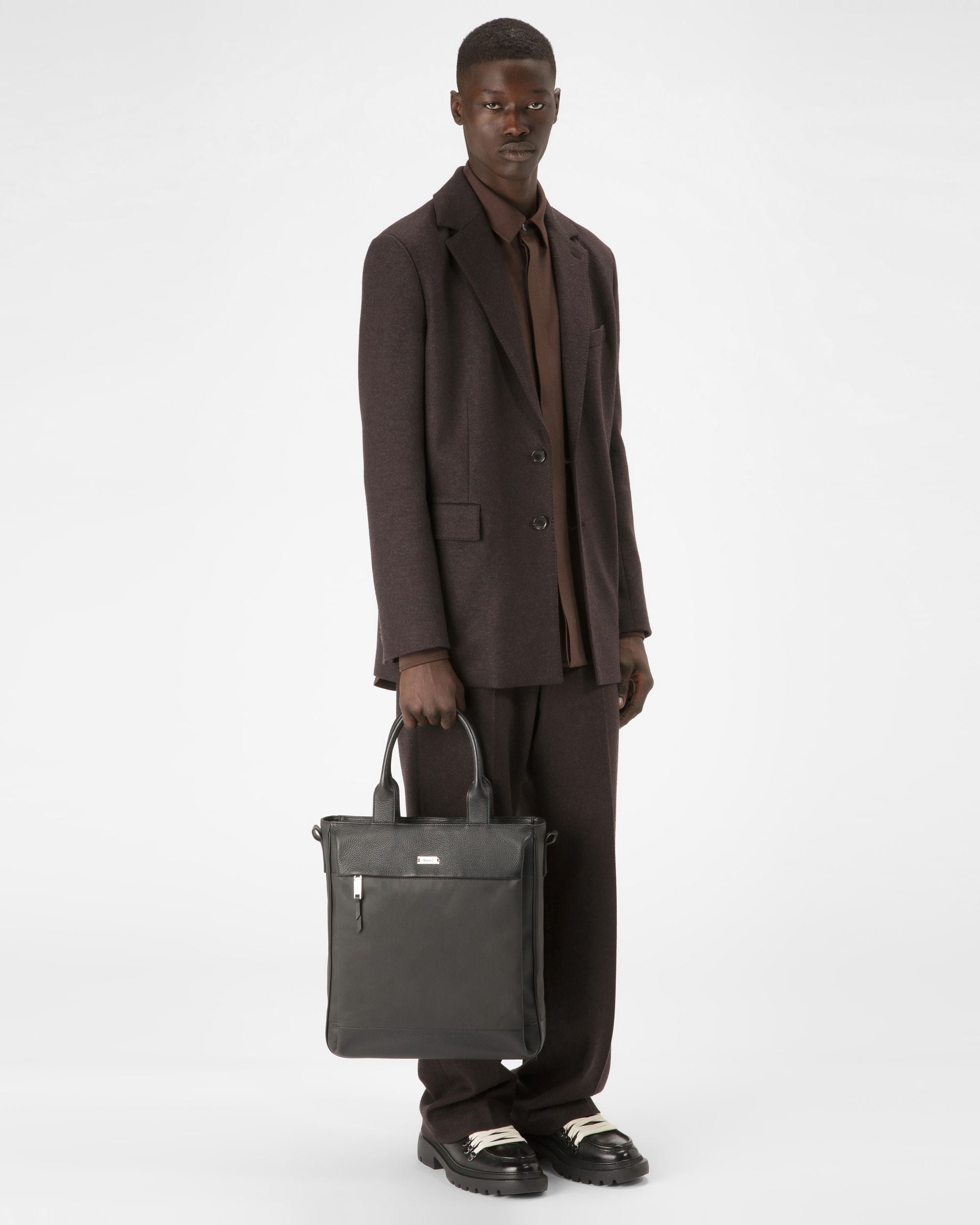 Vilio Sac À Dos Noir En Toile Enduite Et Cuir - Homme - Bally - 02