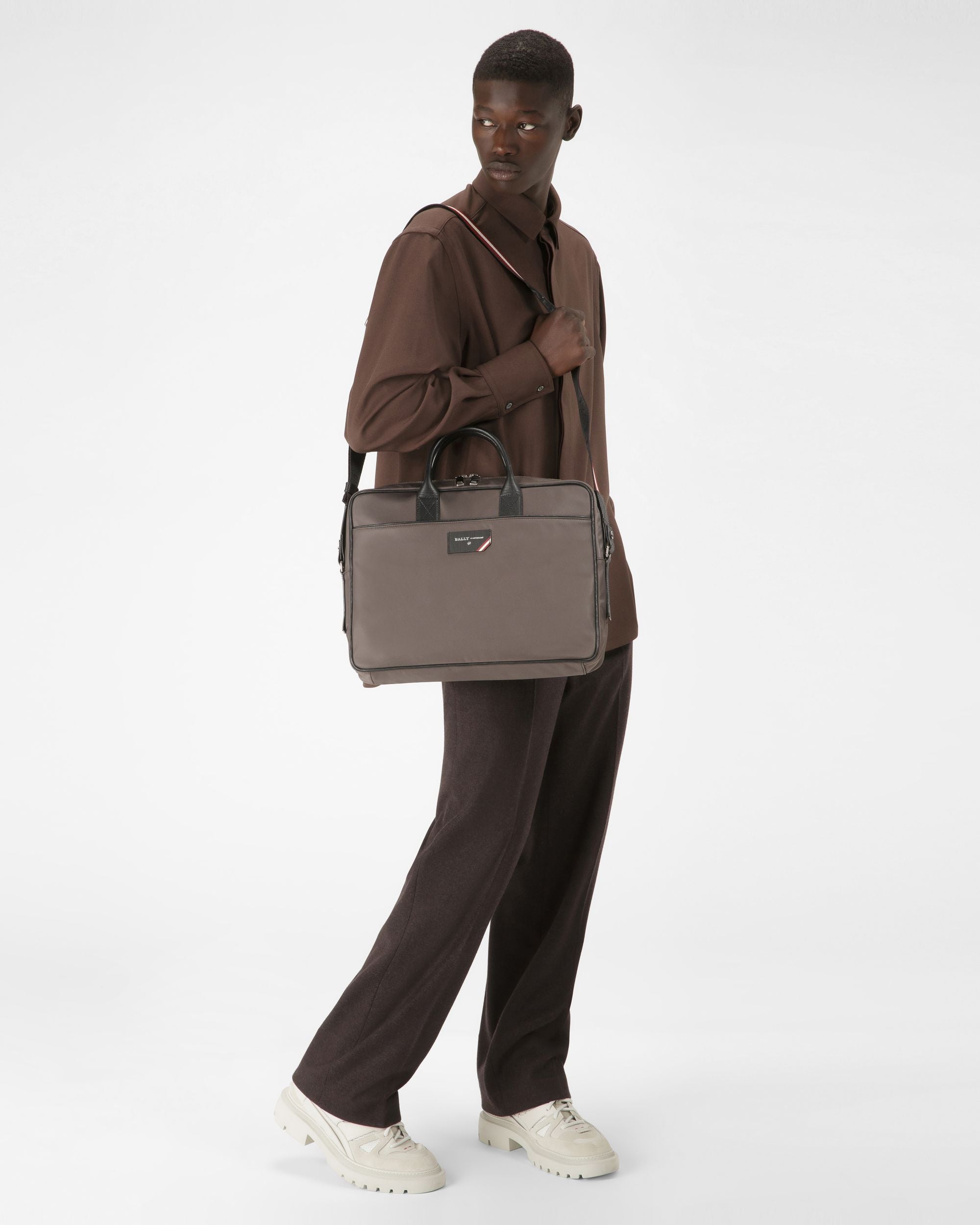 Faldy Sac Professionnel En Nylon Recyclé Vert Militaire - Homme - Bally - 06