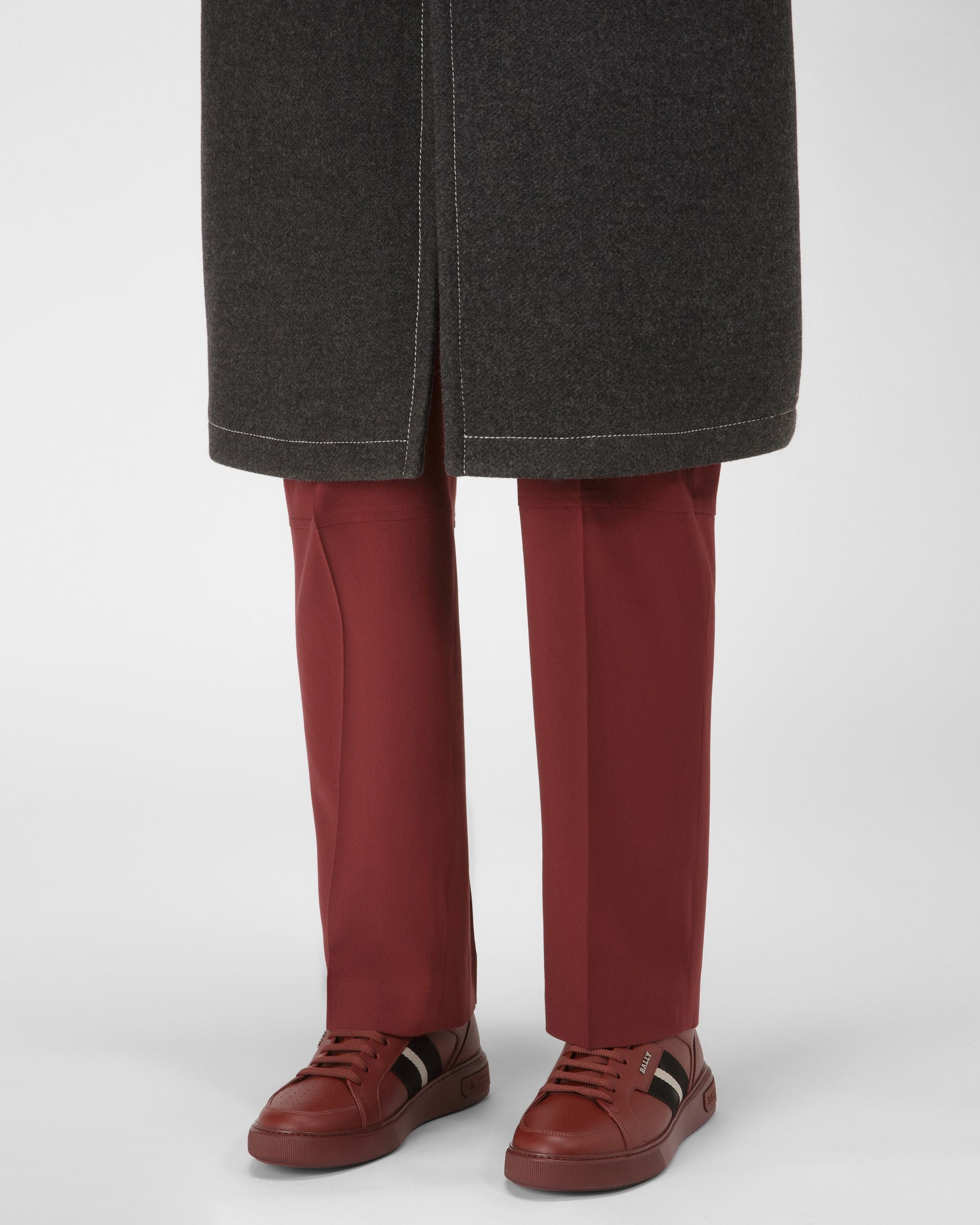 Moony Sneakers En Cuir Rouge Héritage - Homme - Bally - 02