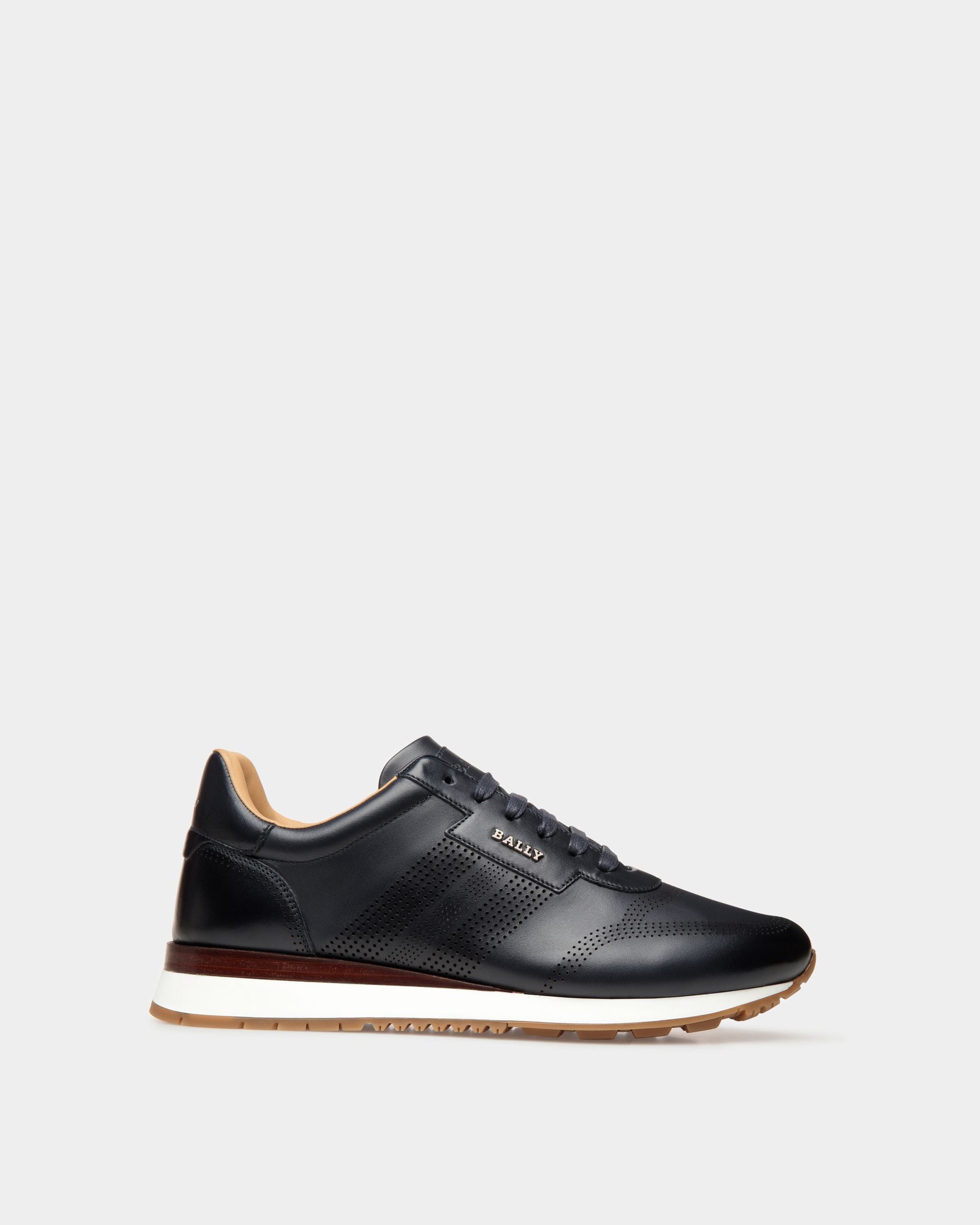 Asken Leder-Sneaker In Mitternachtsblau - Herren - Bally - 01