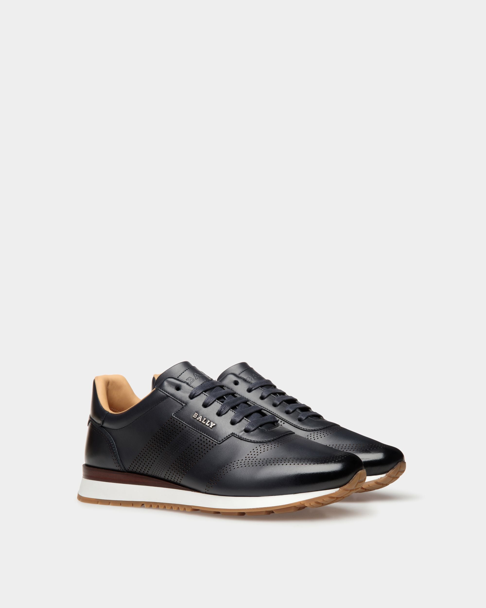 Asken Leder-Sneaker In Mitternachtsblau - Herren - Bally - 02