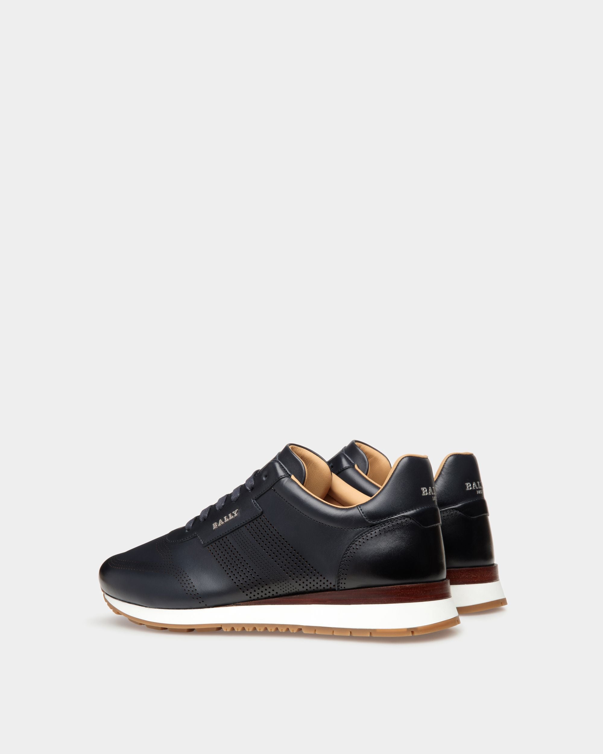 Asken Leder-Sneaker In Mitternachtsblau - Herren - Bally - 03