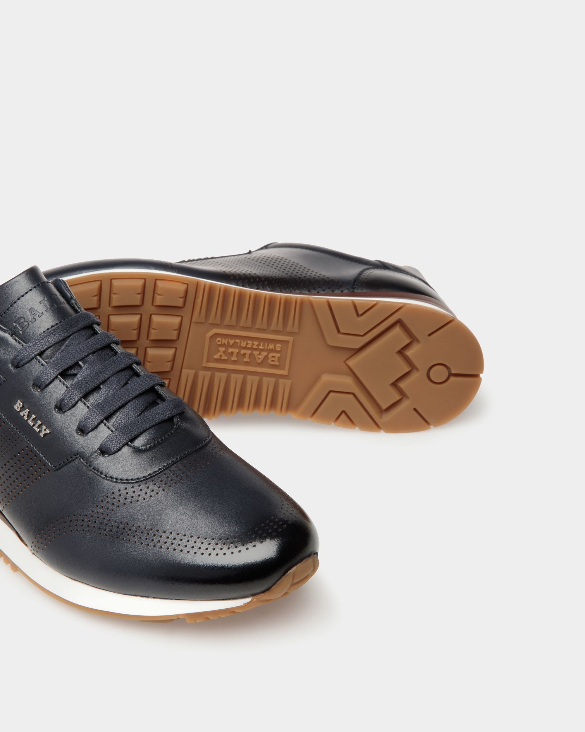 Asken Leder-Sneaker In Mitternachtsblau - Herren - Bally - 04