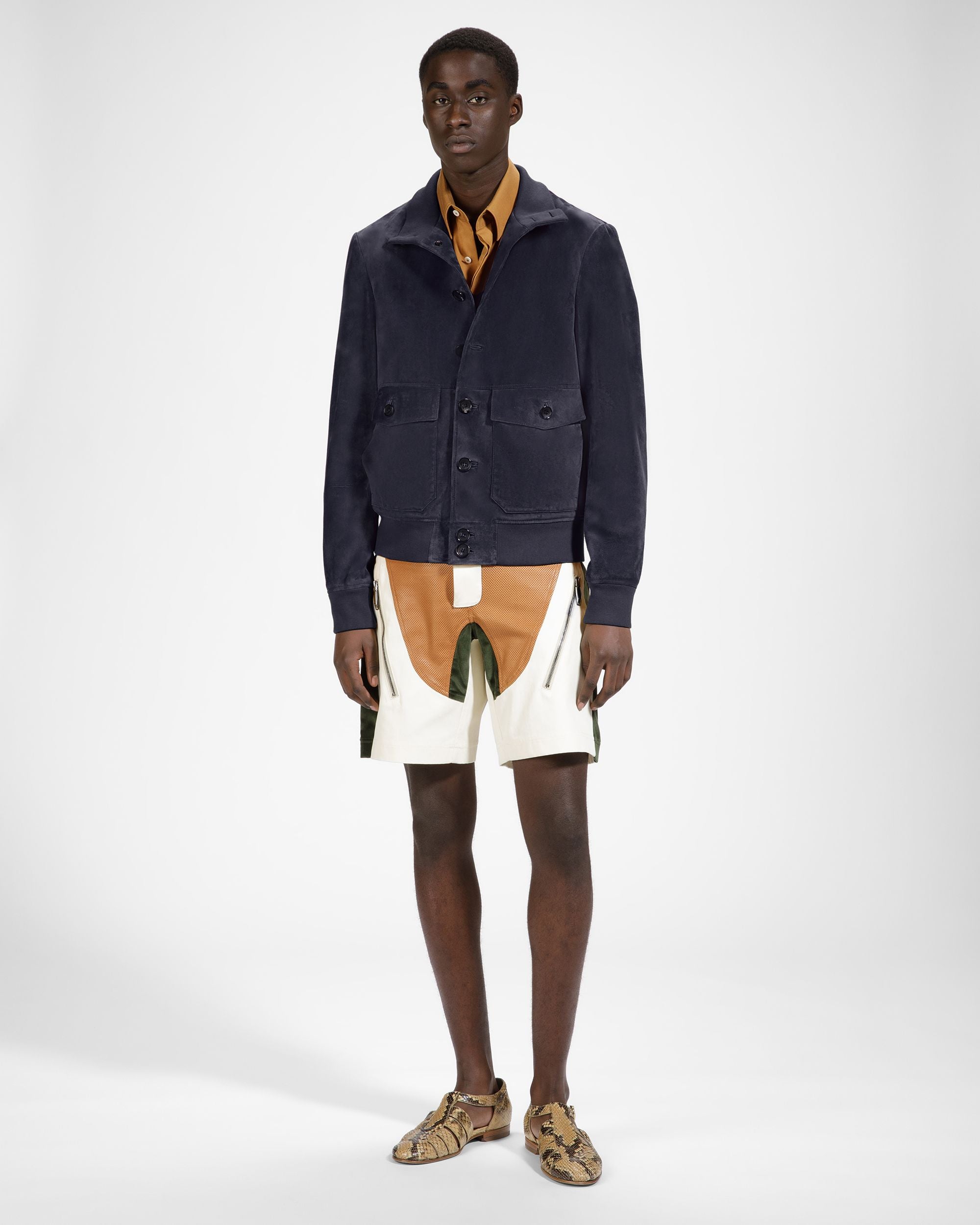 Blouson-Bomberjacke Aus Blauem Leder - Herren - Bally - 02
