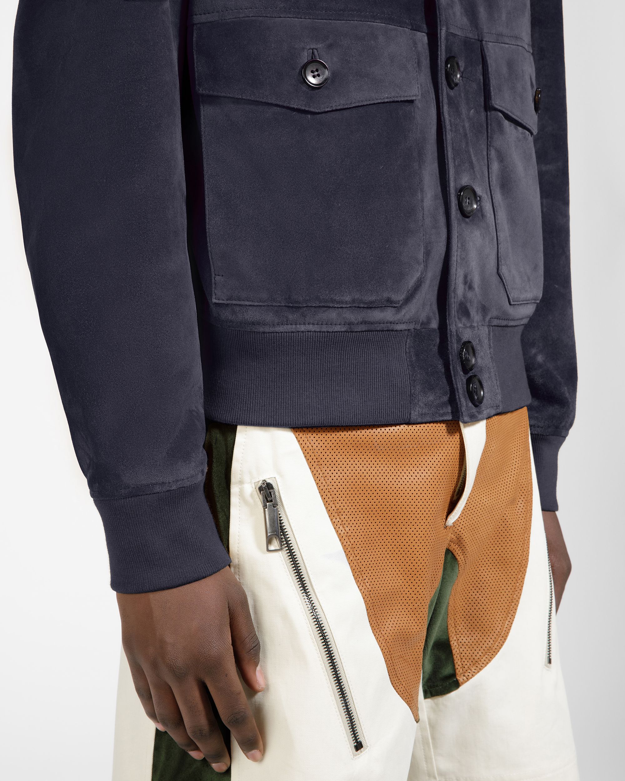 Blouson-Bomberjacke Aus Blauem Leder - Herren - Bally - 04