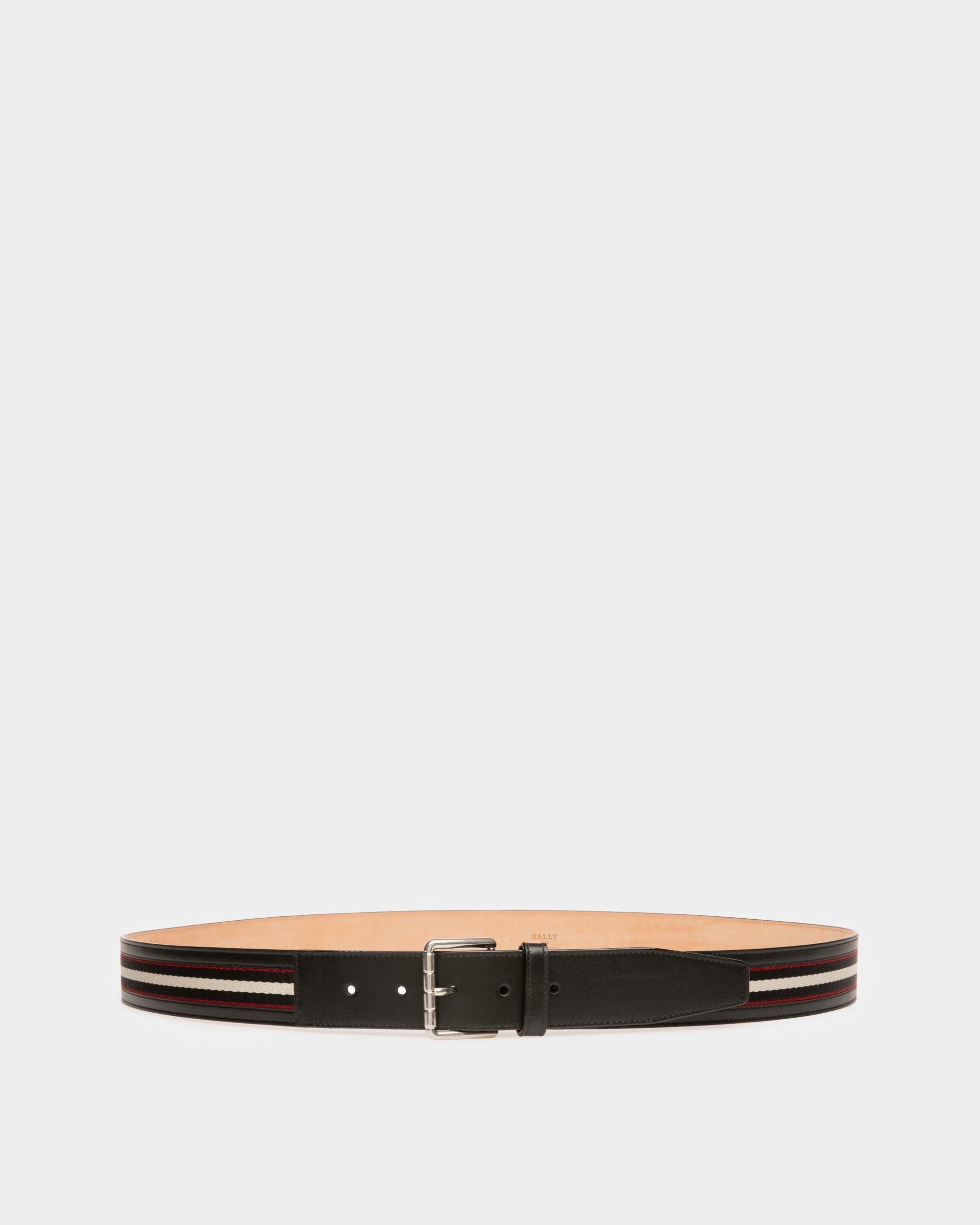 Wilford Ceinture 40 Mm Noire En Cuir Et Tissu - Homme - Bally - 01